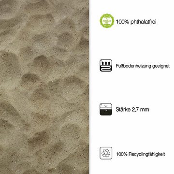 Floordirekt Vinylboden CV-Belag Moonlight Sand, Erhältlich in vielen Größen, Bodenbelag, mit 3D Effekt