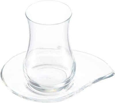 LAV Teeglas »Eva Türkisches Teegläser Set mit UntertasseTeetassen und Kaffeebecher, klare Gläser, 170ml, spülmaschinenfest, Tee-Gläser-Set, Teetassen«