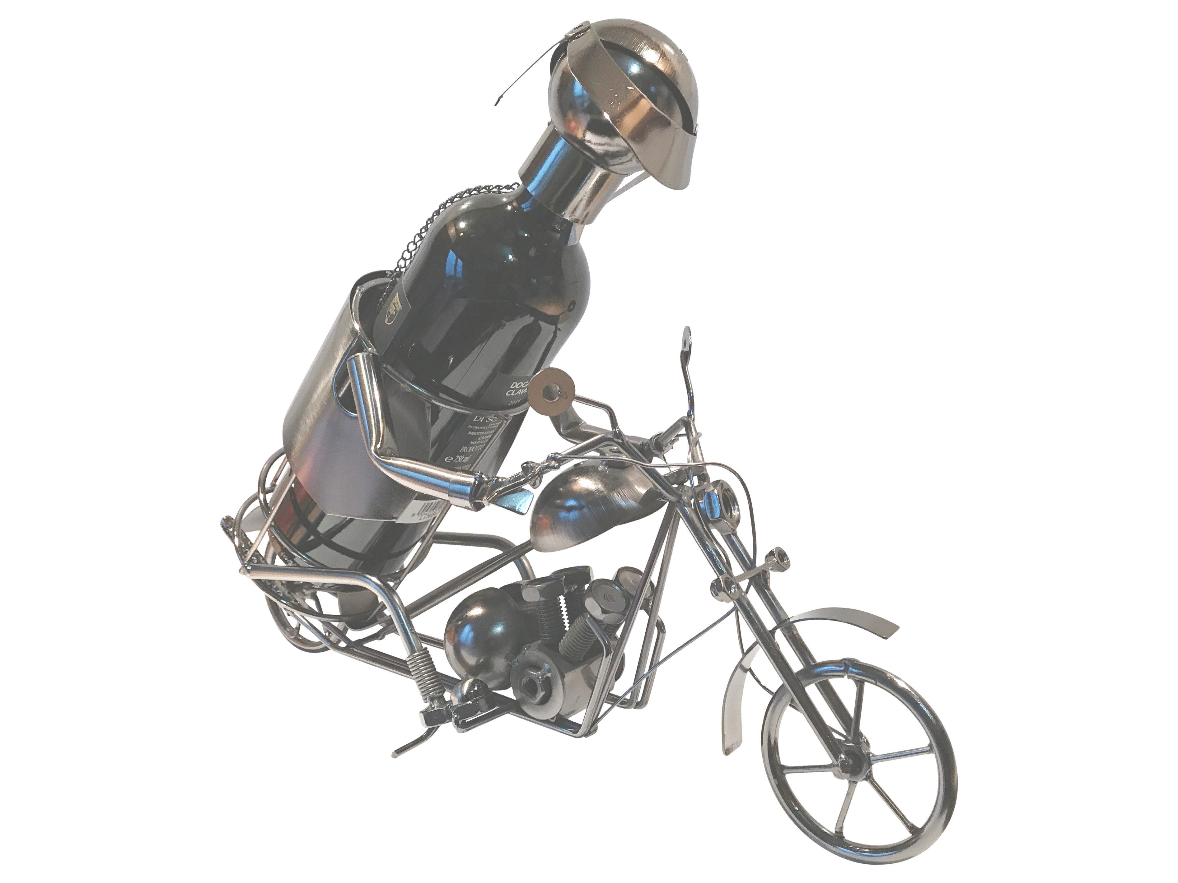 eXODA Weinflaschenhalter Motorrad aus Metall, (1x günstig online kaufen