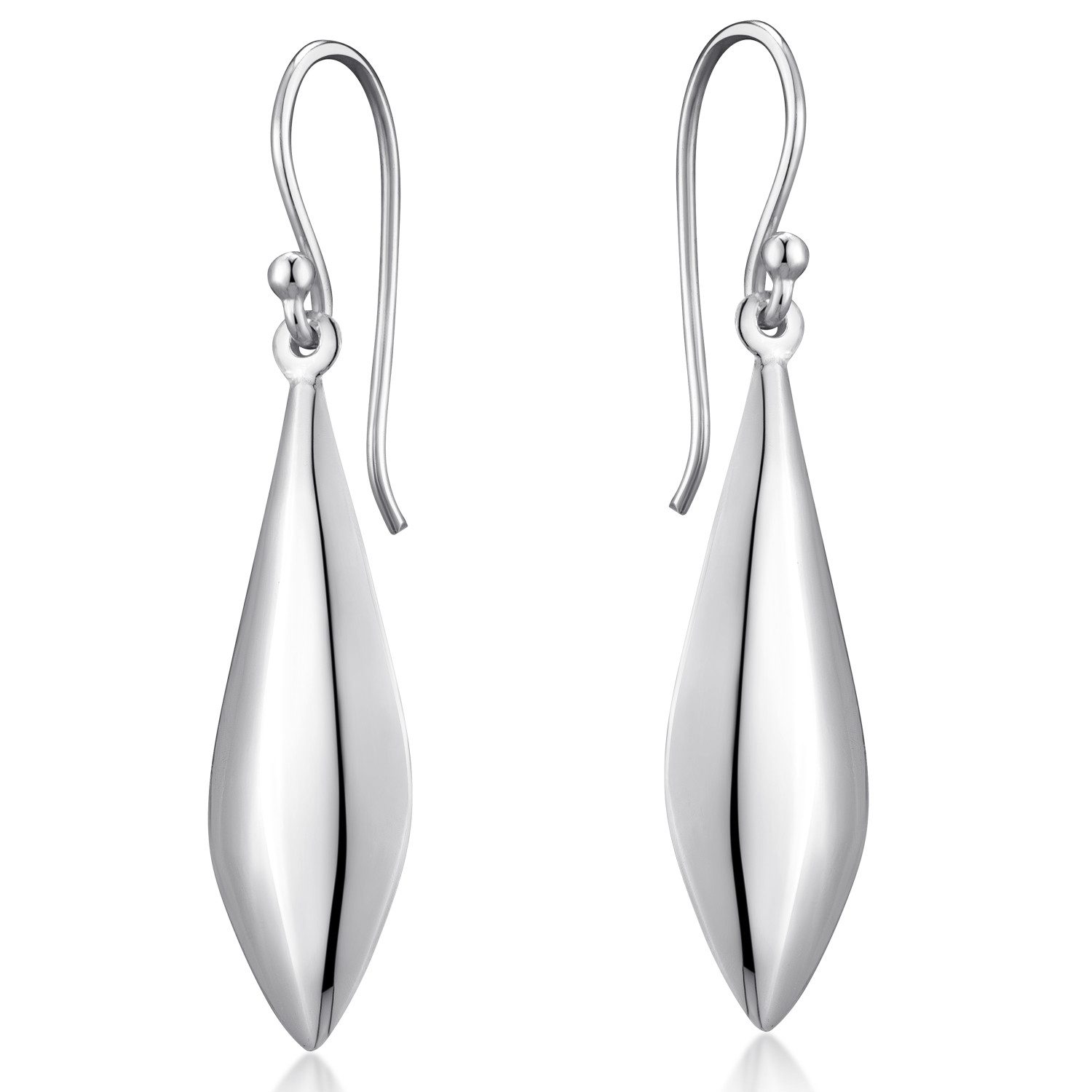 Materia Paar Ohrhänger Damen Tropfen / Pendel Silber SO-395, 925 Sterling Silber, hochglanzpoliert