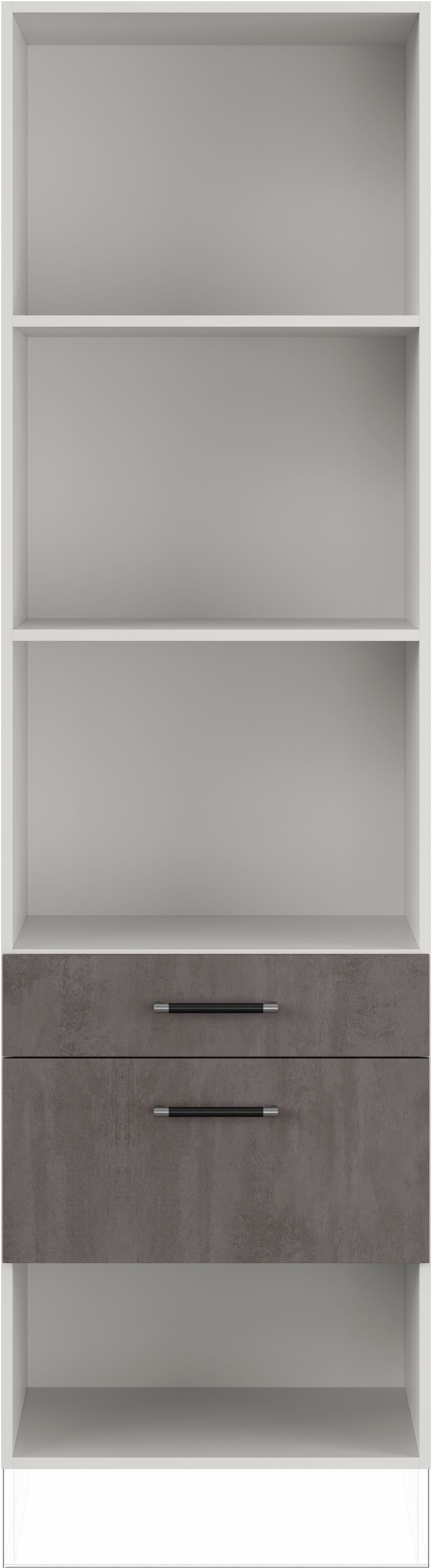 IMPULS KÜCHEN Seitenschrank "Prag", Breite/Höhe: 60/205,1 cm, mit Soft-Close vormontiert, mit Schubkasten, mit Auszug, mit verstellbaren Fachböden