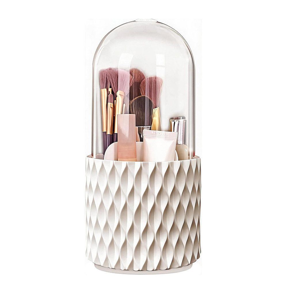 FANNOU Make-Up Organizer 360° Drehbarer, Make up Pinsel Aufbewahrung 5 Fächern, Pinselhalter Kosmetik Aufbewahrung für Make-up, Lippenstift, Pinsel