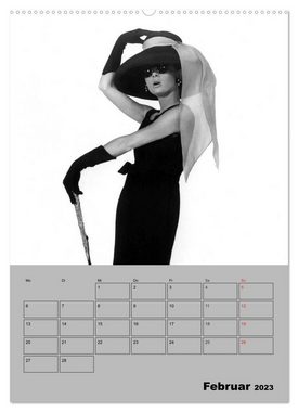 CALVENDO Wandkalender Hollywood-Diva. Audrey Hepburn (Premium, hochwertiger DIN A2 Wandkalender 2023, Kunstdruck in Hochglanz)