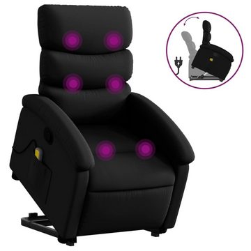 vidaXL Massagesessel Massagesessel mit Aufstehhilfe Schwarz Kunstleder