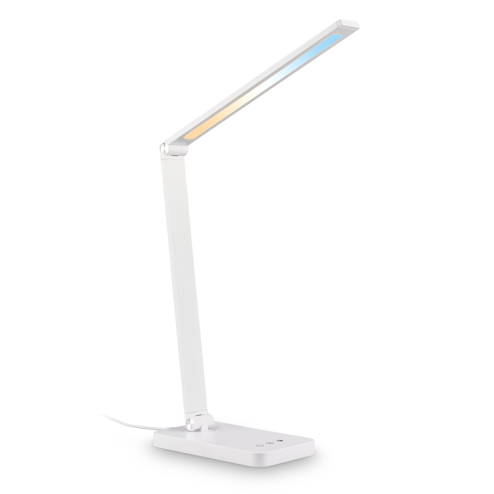 Briloner Leuchten LED Schreibtischlampe Tischleuchte Schwenkbar Dimmbar Touch CCT Büroleuchte, LED fest integriert, CCT- Farbtemperatur Wählbar, 18x38x31,5 cm, Büro, Kinderzimmer