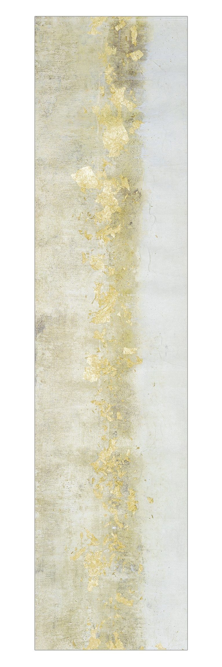 Bilderdepot24 Schiebegardine modern Flächenvorhang blickdicht Goldene Farbfelder I (1 St), halbtransparent, Wohnzimmer große Flächengardine lichtdurchlässig für Klemm-System