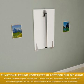 KDR Produktgestaltung Klapptisch 80x50 Wandklapptisch Esstisch Küchentisch Schreibtisch Wand Tisch, Weiß