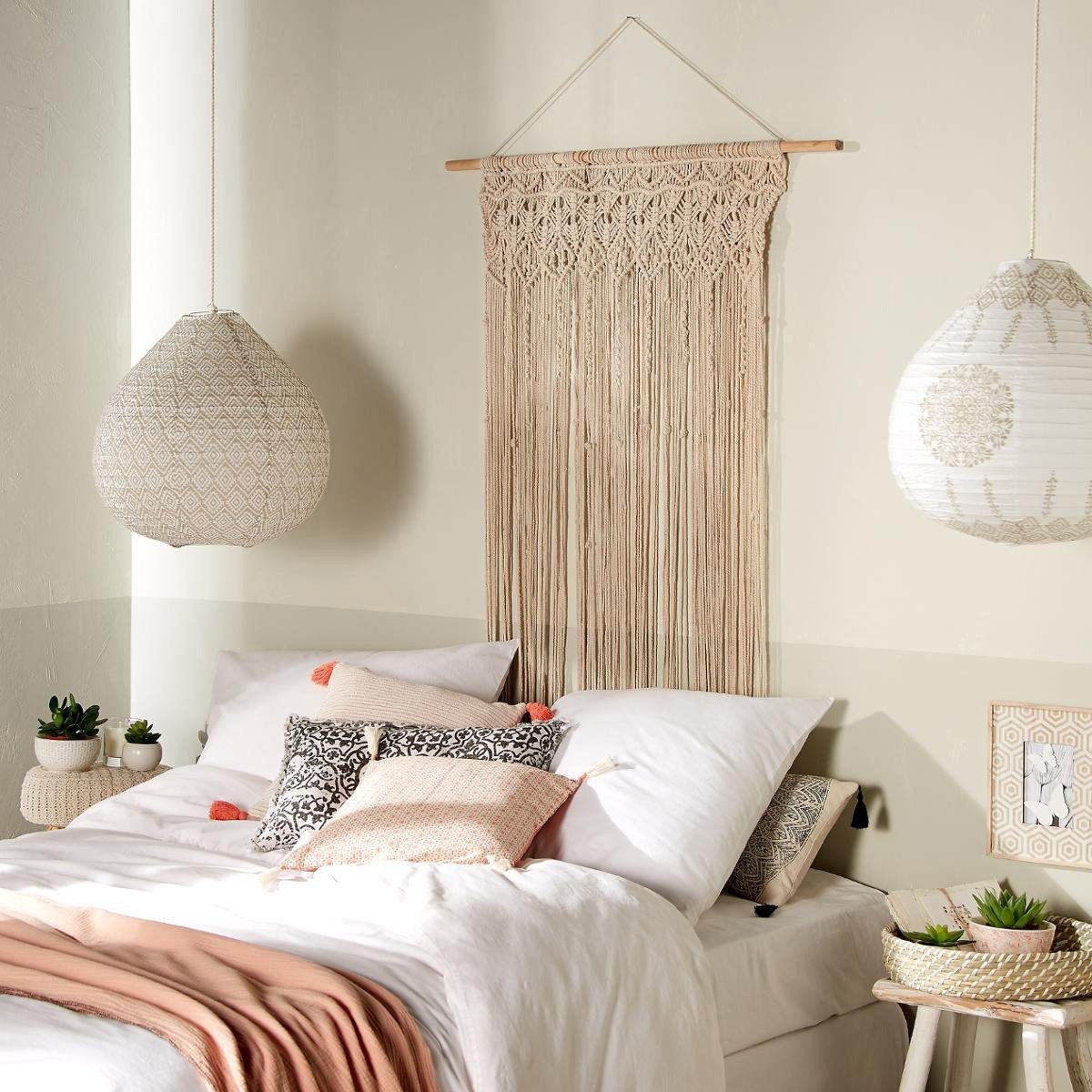 Home-trends24.de Fadenvorhang Fadenvorhang Makrame Vorhang Beige günstig online kaufen