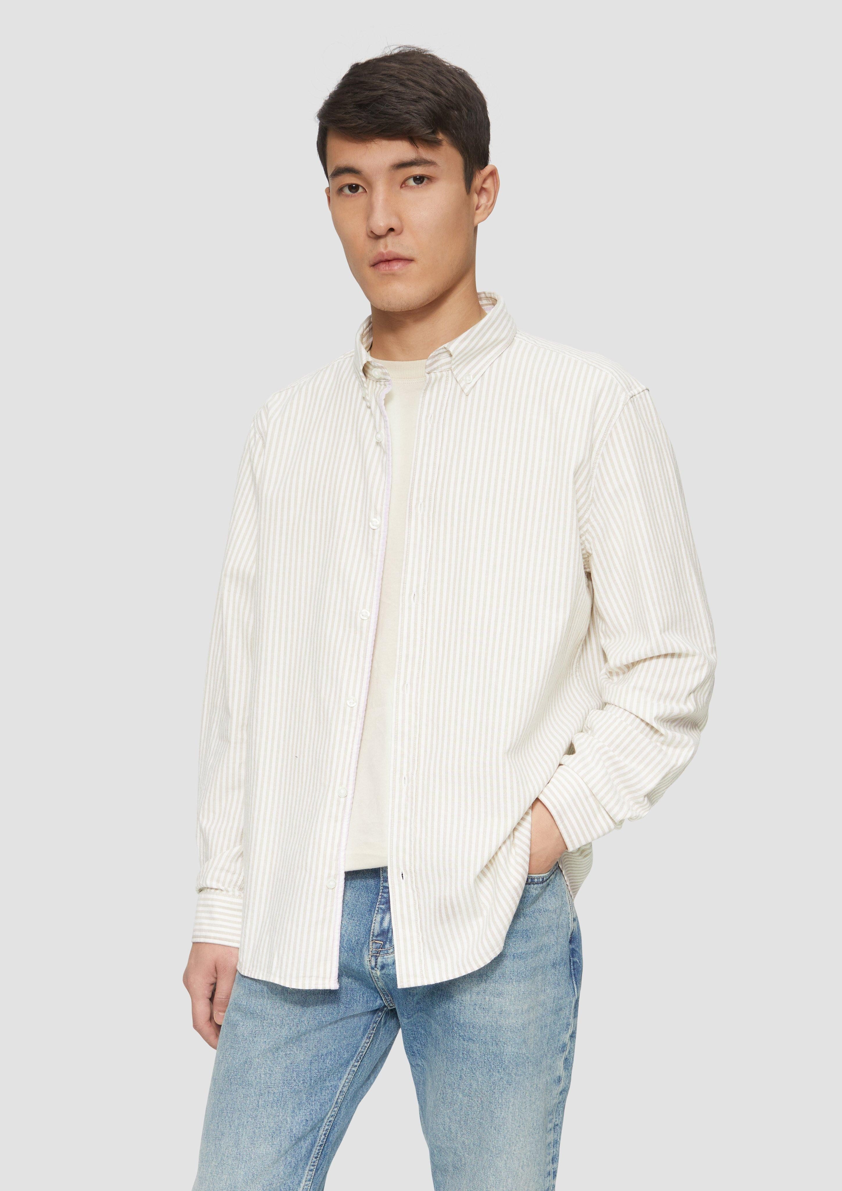 Langarmhemd Regular Fit: Gestreiftes Oxford-Hemd
