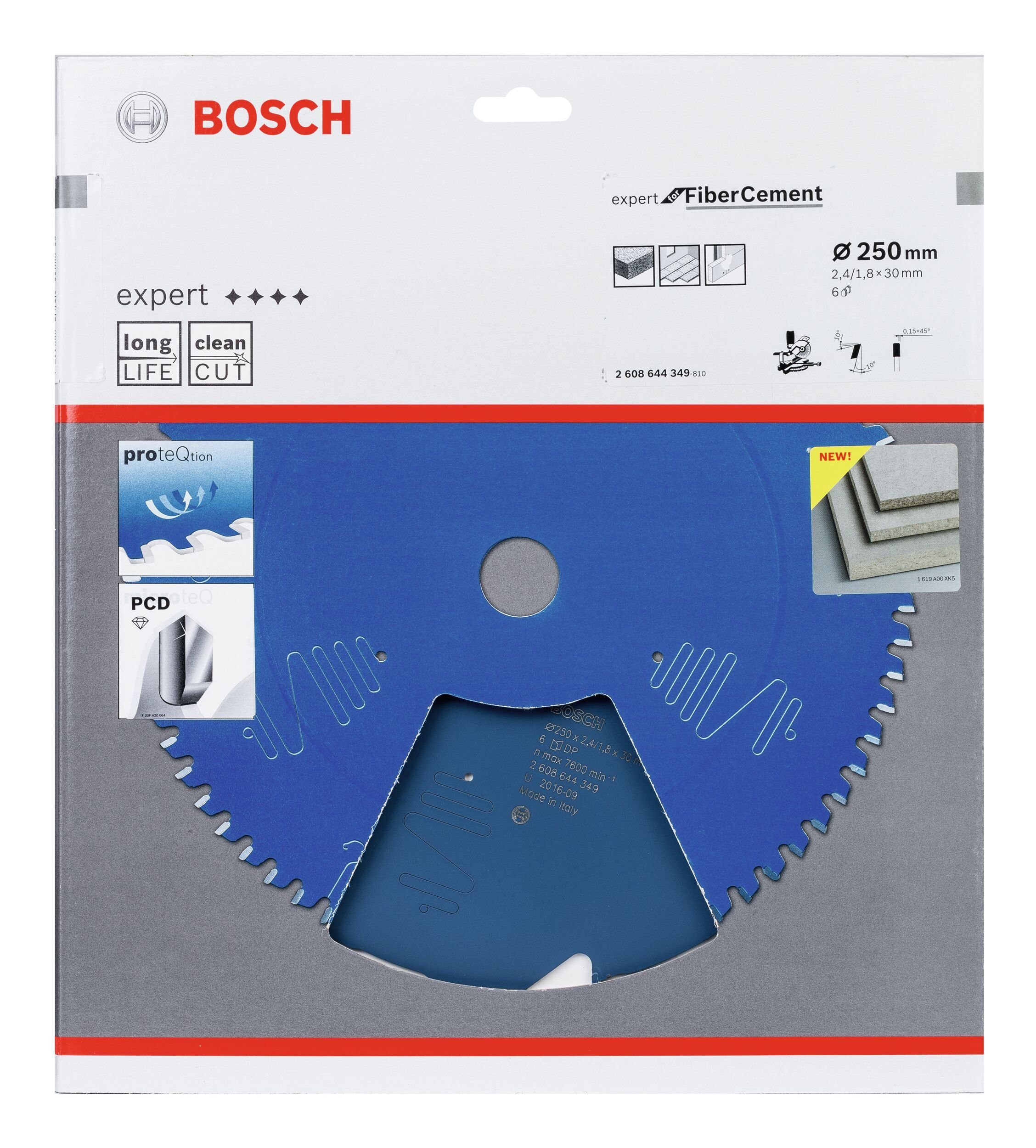 Thumbnail - BOSCH Kreissägeblatt Expert, For Fibre Cement, 250 x 30 x 2,4 mm, 6 Zähne