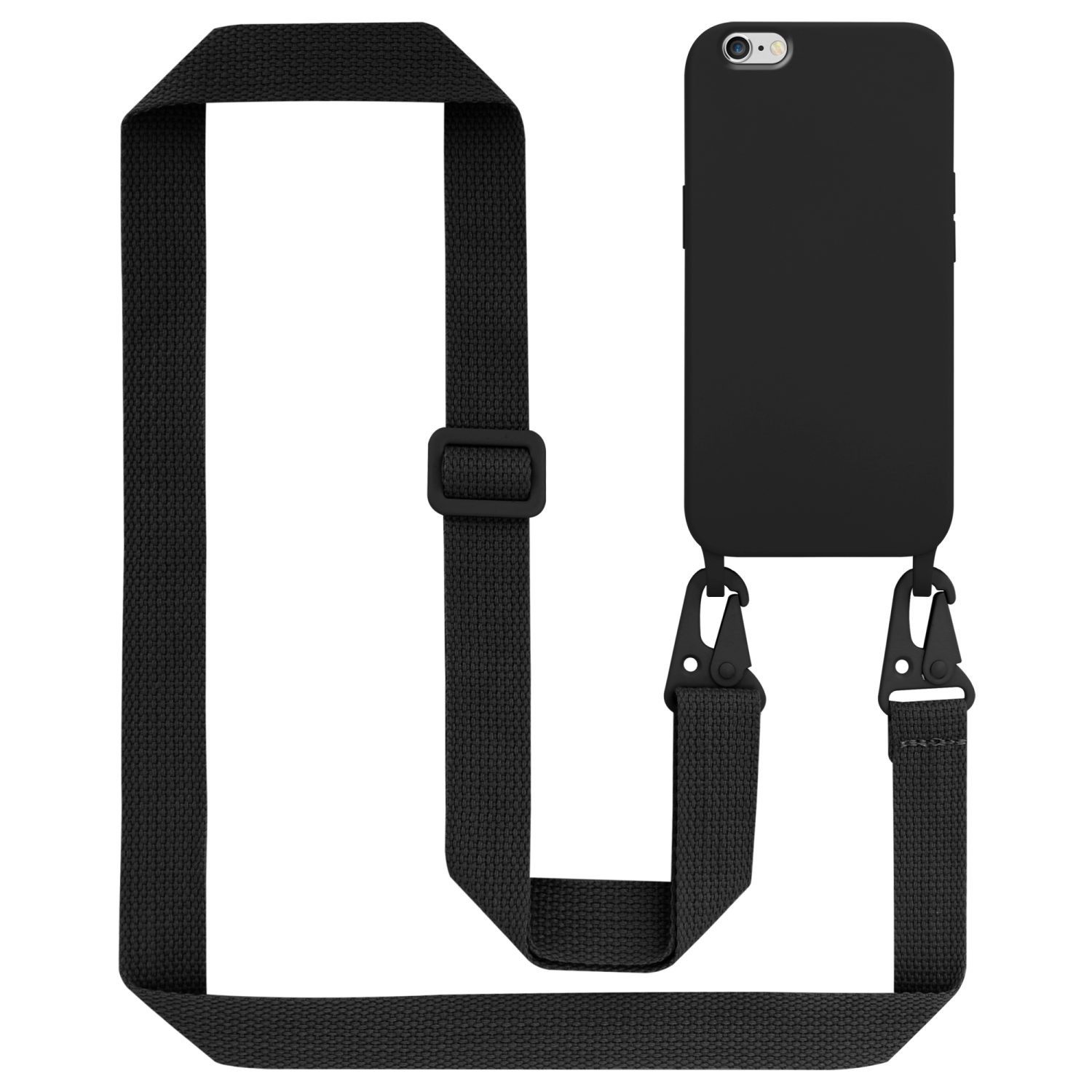 Cadorabo Handyhülle für iPhone 6 / 6S Kette Apple iPhone 6 / 6S, TPU Silikon Handy Schutzhülle - Hülle - Liquid Style - mit Handykette