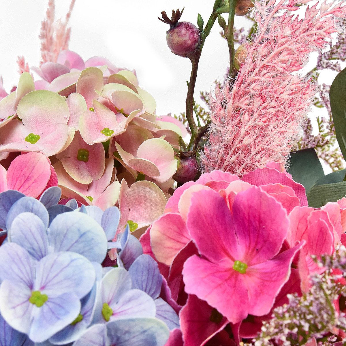 Kunstblumenstrauß 50cm Kunstblumenstrauß Künstliche Hortensien Deko günstig online kaufen