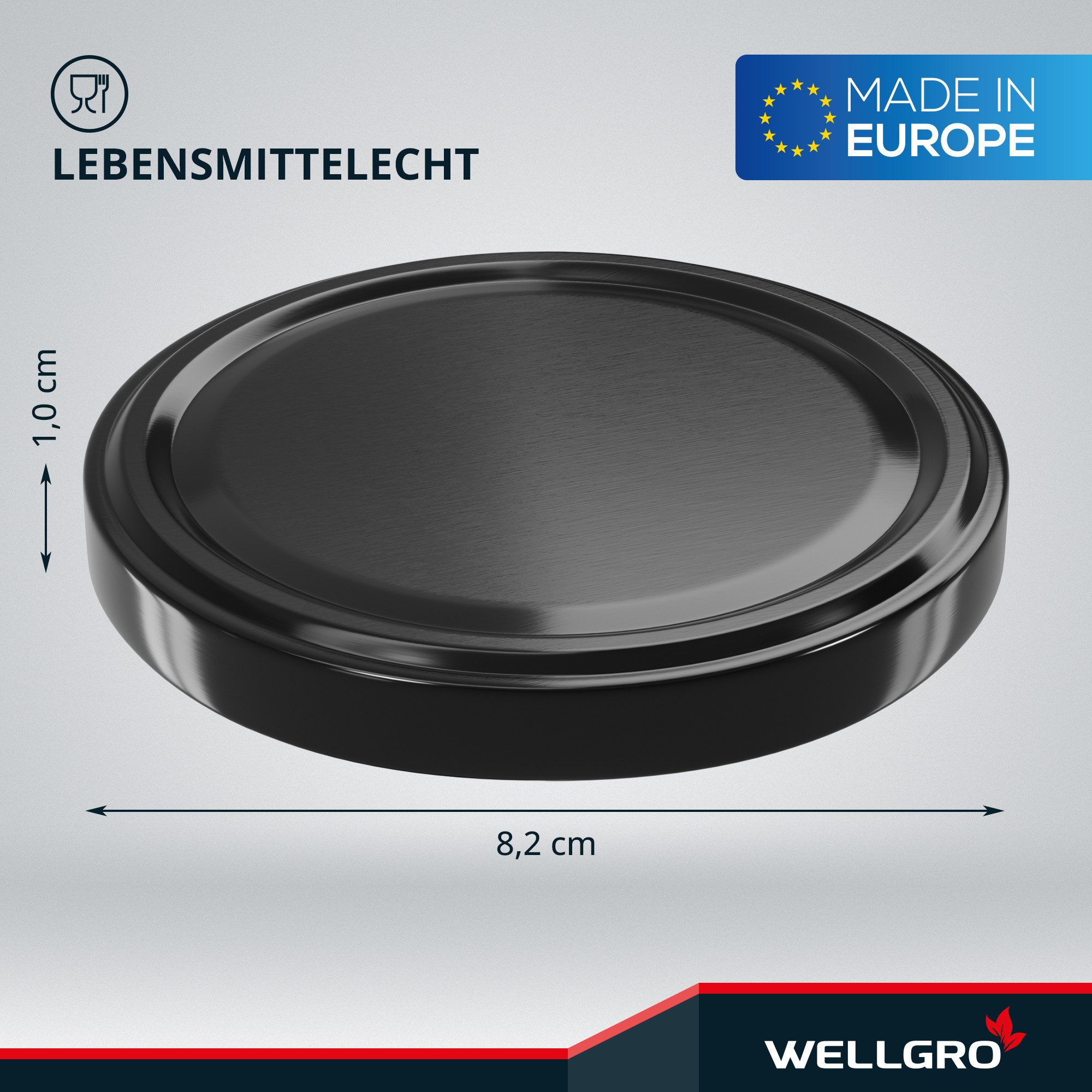 Wellgro Vorratsglas Einmachdeckel TO 82 - Twist-Off-Deckel, (50-tlg)