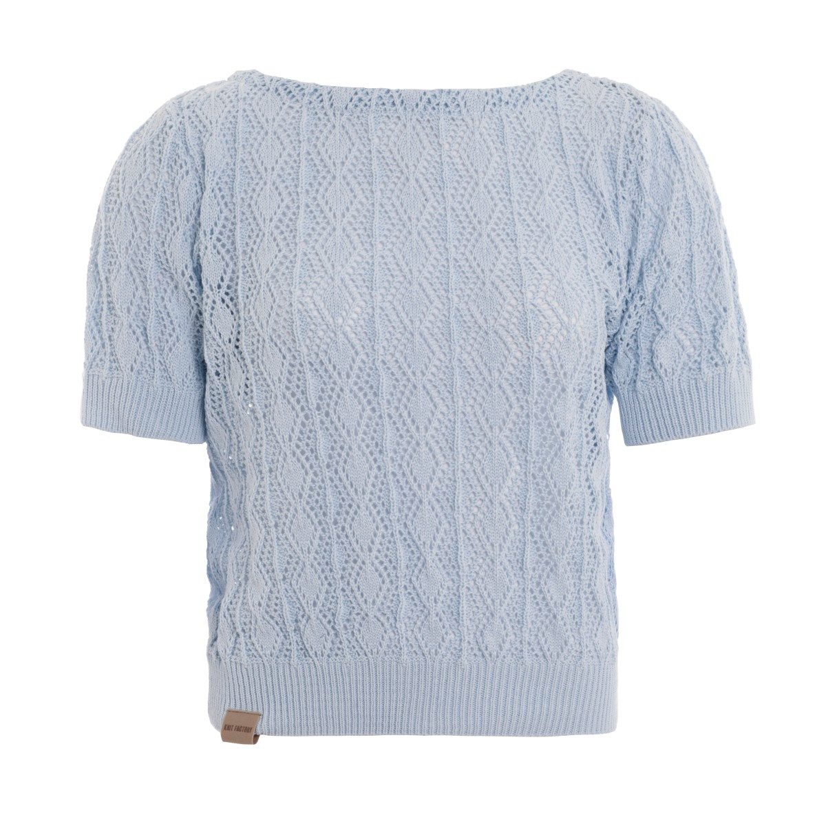 Knit Factory Strickpullover Nomi Serein Blue 36 38 Hellblau 36/38 (1-tlg) Mix, Modell Nomi, für Frühjahr, Sommer
