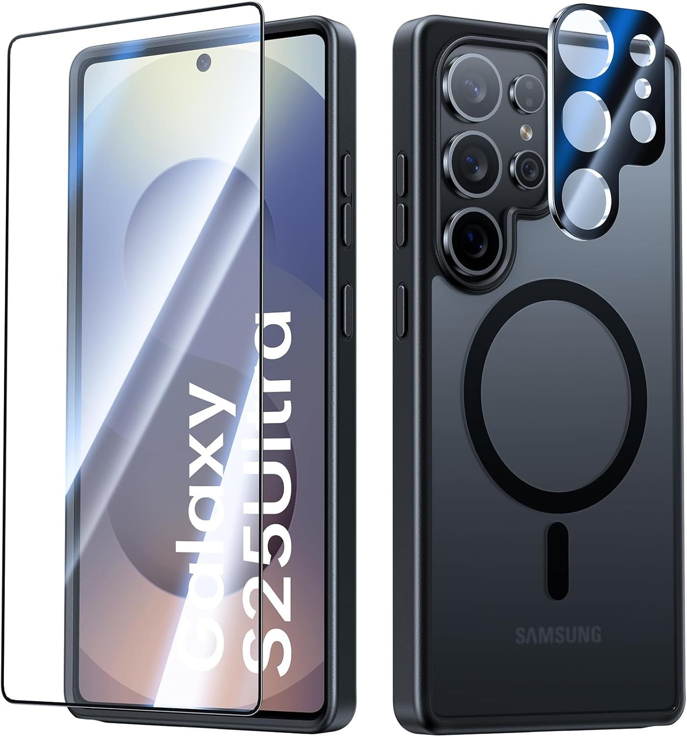 Handyhülle 3in1 Hülle + Schutzglas für Samsung Galaxy S25 Ultra MagSafe 9H