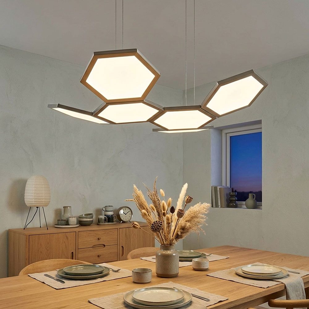 WOFI LED-Hängeleuchte, LED-Leuchtmittel fest verbaut, Warmweiß, Pendellampe Pendelleuchte Esstischlampe Deckenlampe Deckenleuchte