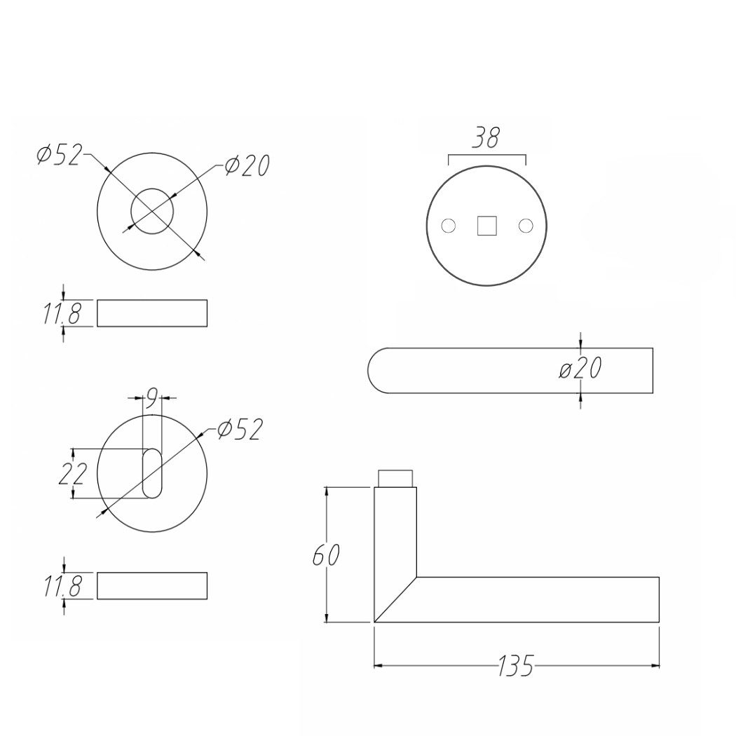 MeinTürgriff Drückergarnitur Toulouse Edelstahl Türgriff für Innentüren L-F günstig online kaufen
