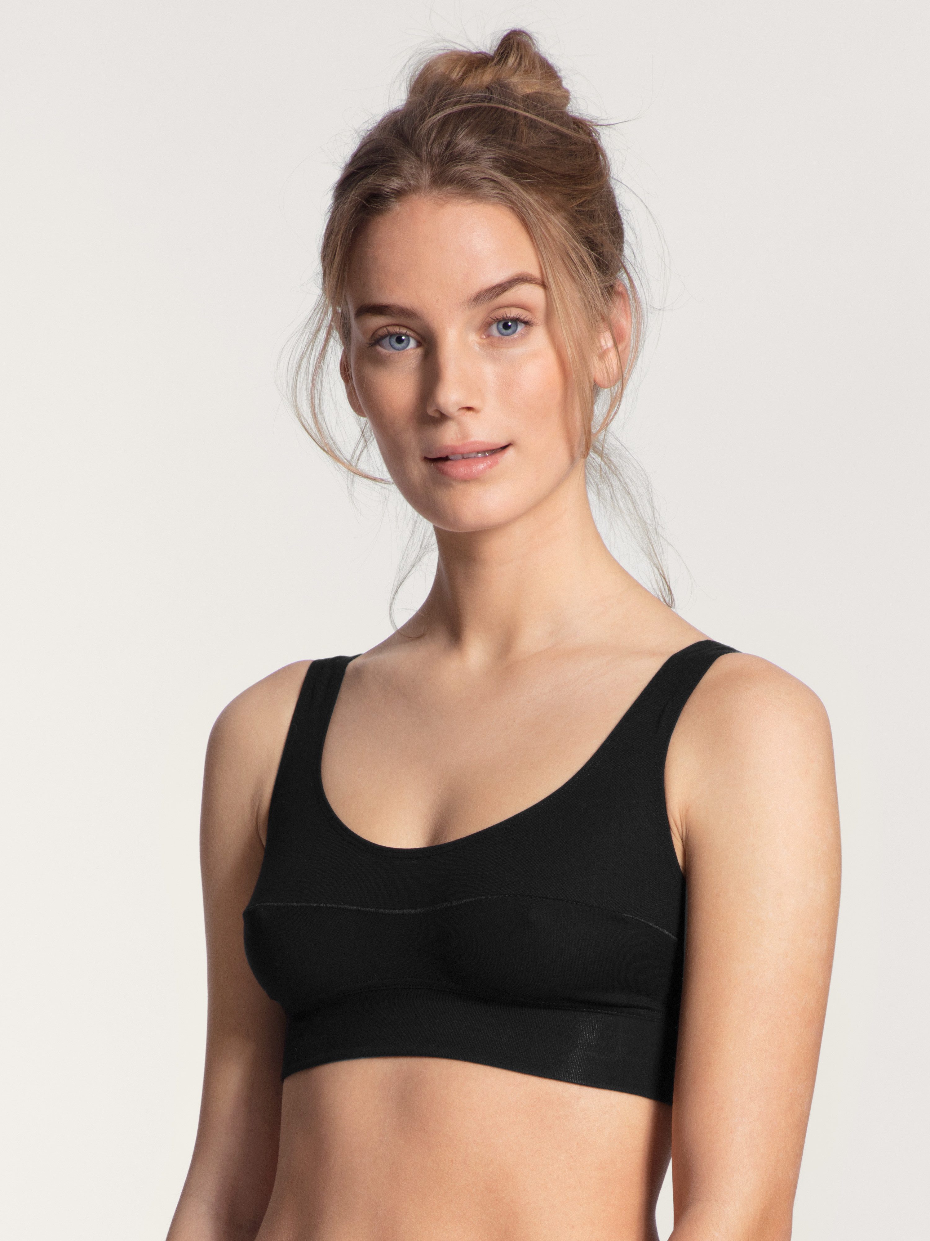 CALIDA Bustier Elastic breites Unterbrustband, ohne Bügel, Baumwollmischung