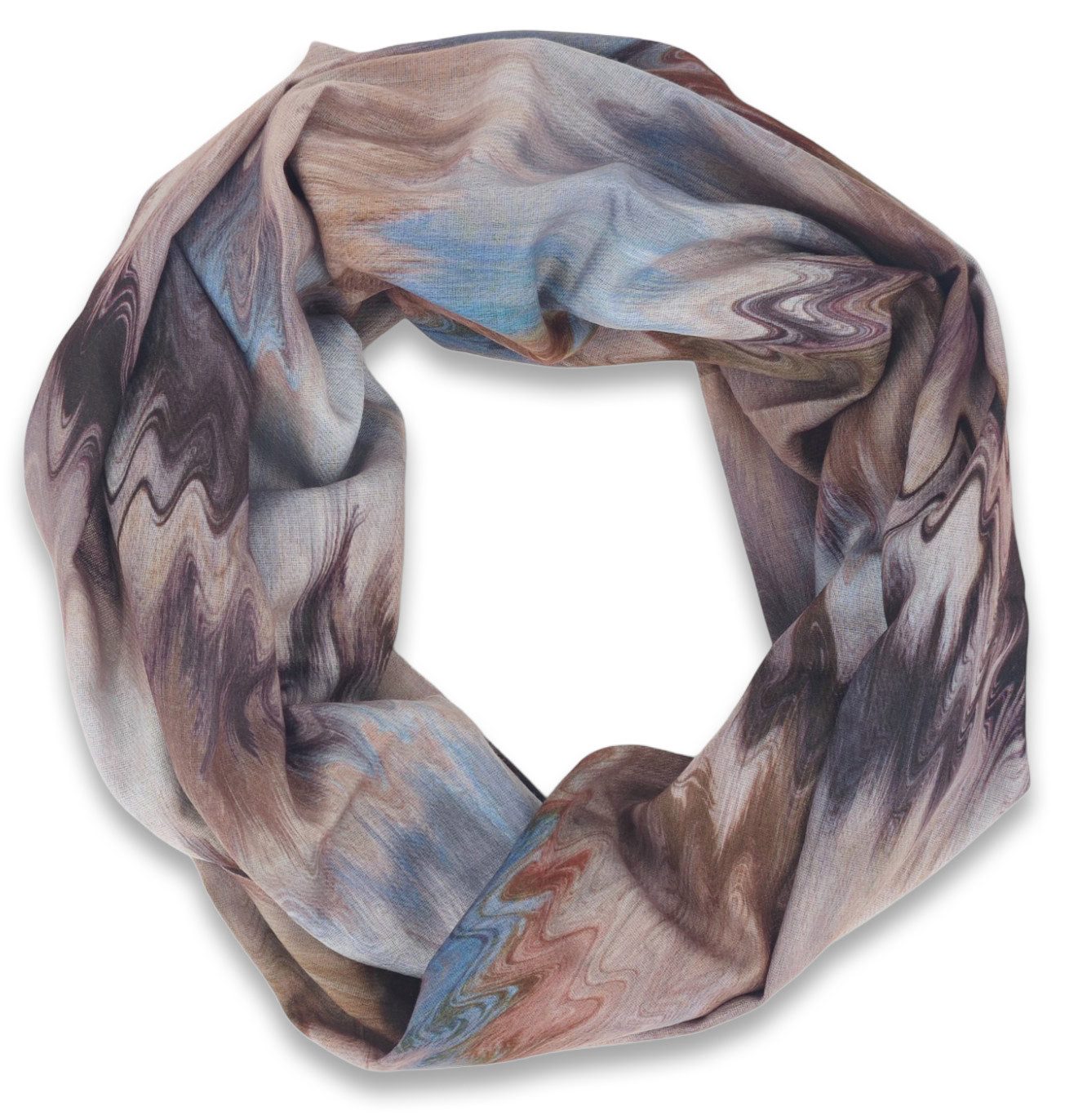 styleBREAKER Loop Loop Schal mit Aquarell Wellenmuster, (1-St) günstig online kaufen