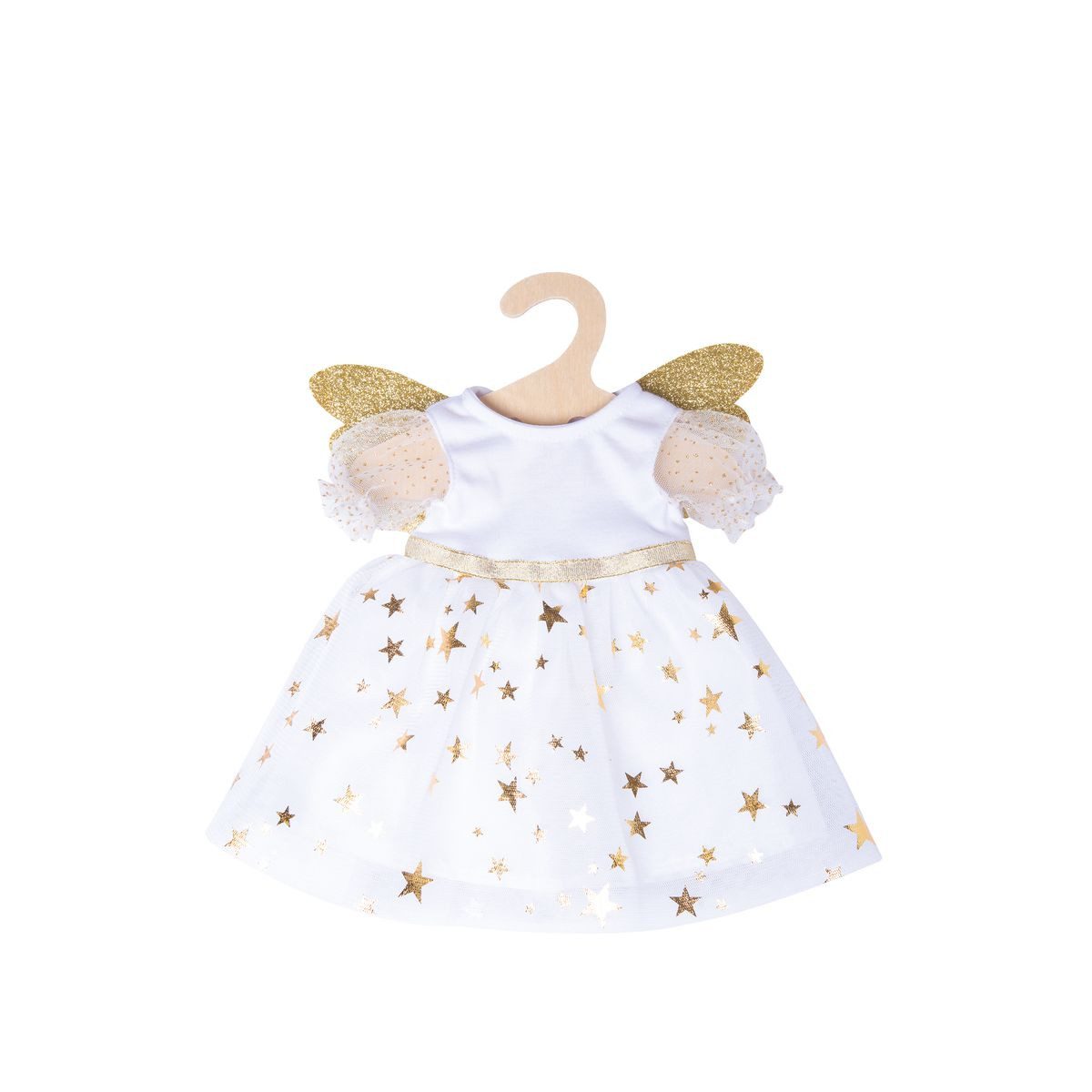 Heless Puppenkleidung Puppenkleid Schutzengel mit Sternen-Haarband Größe 35-45cm