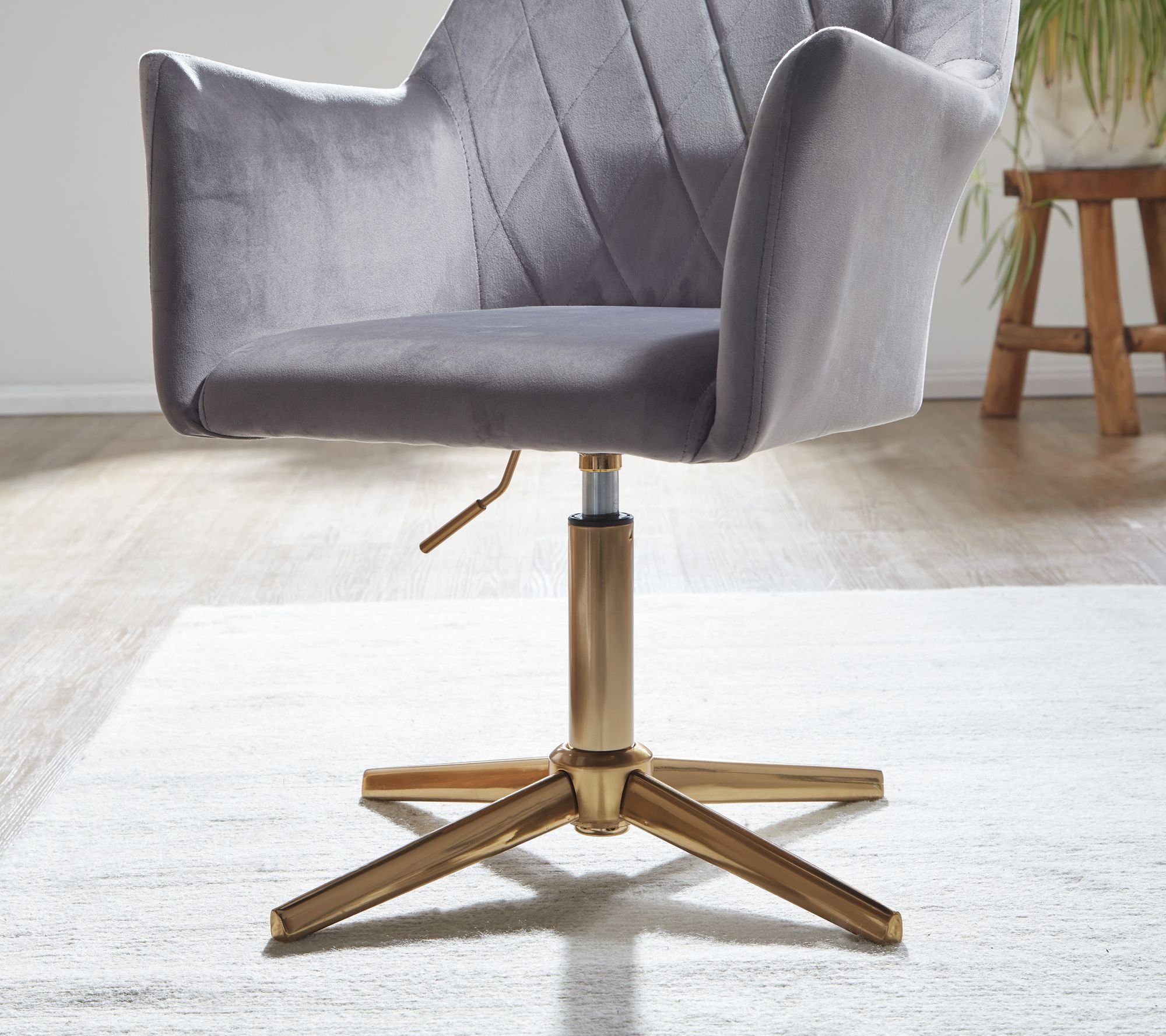 KADIMA DESIGN Grau Homeoffice: Loungesessel Sessel-Drehstuhl Armlehnen Grau | - Armlehnen, TANARO dein | Grau für mit