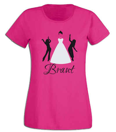 G-graphics Print-Shirt Damen T-Shirt - Braut JGA-Shirt • Junggesellinnen-Abschied • Poltershirts • mit Frontprint / Aufdruck auf der Vorderseite • Bachelorette
