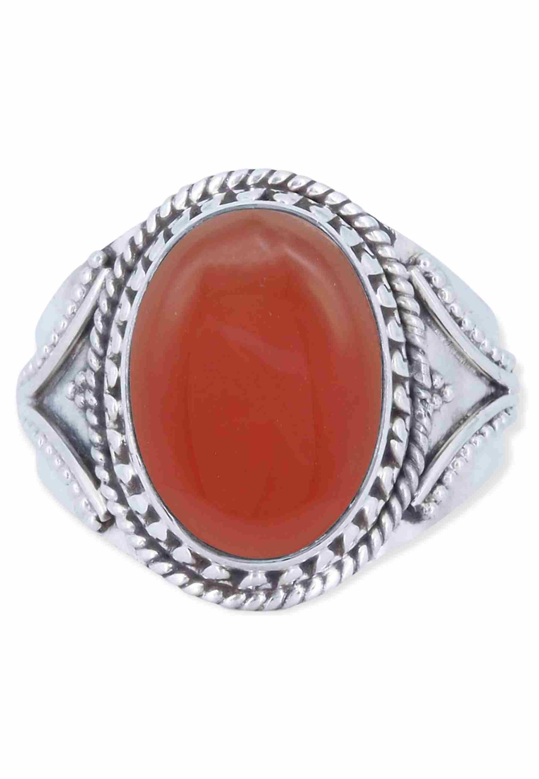 mantraroma Silberring MEKANU aus 925 Silber mit Karneol (Ring mit Schmuckbe günstig online kaufen