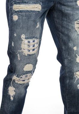 RedBridge Destroyed-Jeans Red Bridge Herren Destroyed JEANS Hose Fashionable Used-Look W34 L34 Premium Qualität