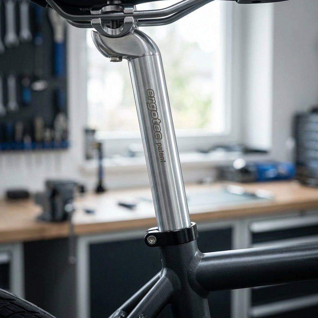 Ergotec Sattelstütze Ergotec Patentsattelstütze Ø 27,2mm 350mm silber Alu