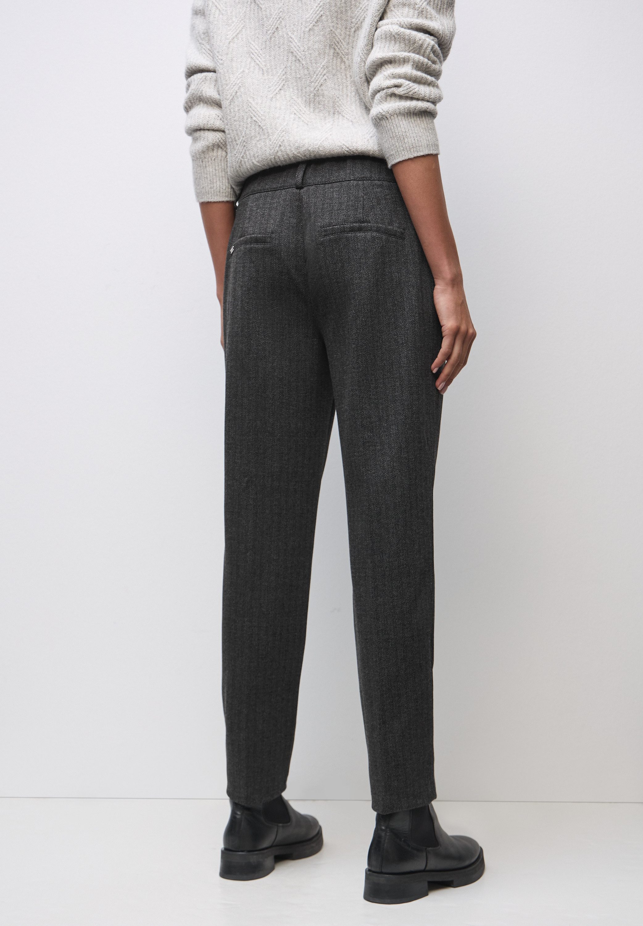 STREET ONE Chinohose mit Fischgratmuster günstig online kaufen