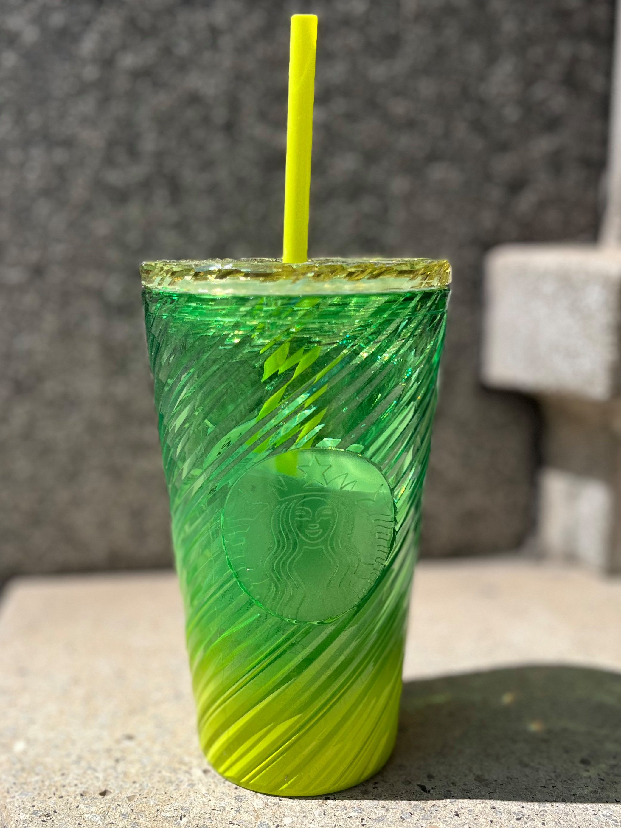 Starbucks Frühstücks-Geschirrset Starbucks Cold Cup Green Yellow ombre