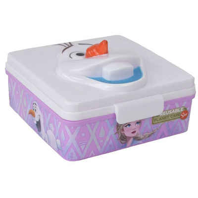 Stor Lunchbox Kunststoff 3D Brotdose 15x14x8cm Disney Eiskönigin Olaf Frozen rosa