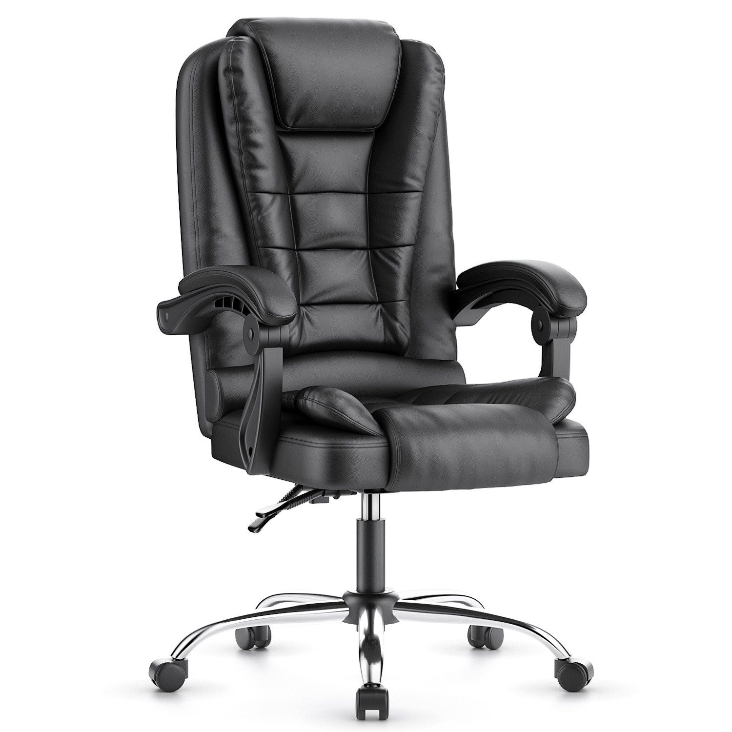 ZAISZE Chefsessel Bürostuhl, Ergonomischer Bürostuhl, Stoff Schreibtischstuhl (Hohe Rückenlehne Ergonomische Liege mit Kippfunktion 360° Drehbarer Schreibtischstuhl, Gaming Stuhl mit dickem Kissen), Chefsessel Drehstuhl, Höhenverstellbar für Zuhause und Arbeit