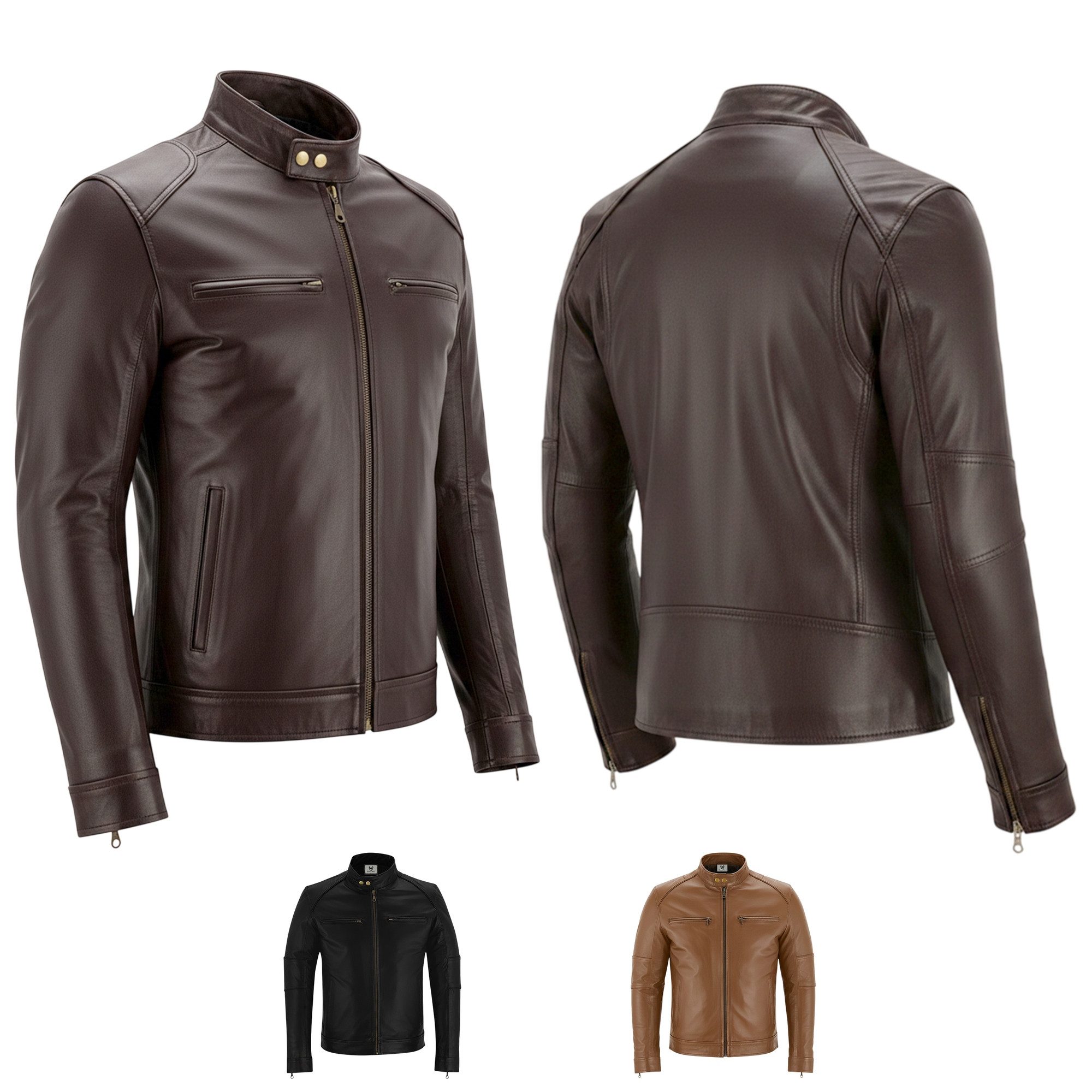 German Wear Lederjacke Trend 502J Lederjacke Jacke aus Lamm Nappa Leder