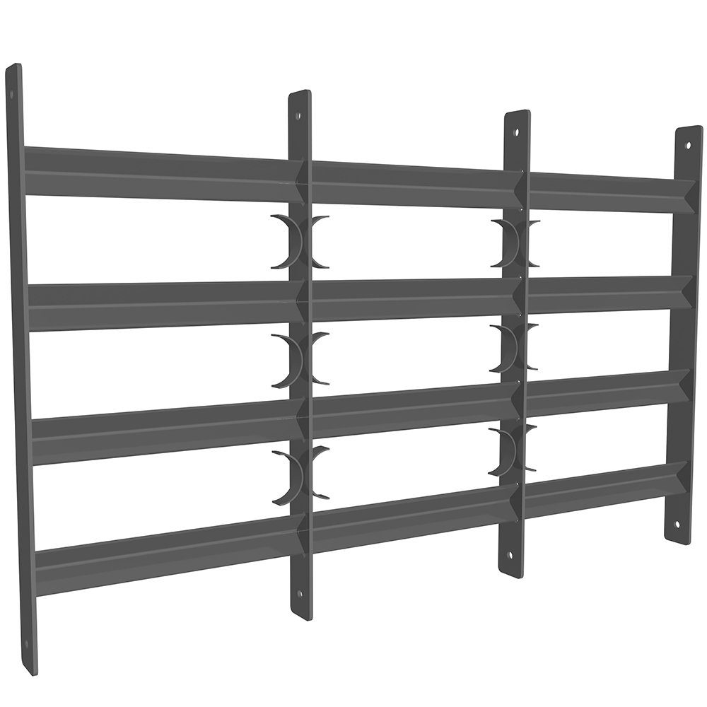 Mucola Fenster Sicherheitsgitter Balkongeländer Fensterschutz Stahl Geländer Silber, (Stück, Fenstergitter), Vollständig verschweißt