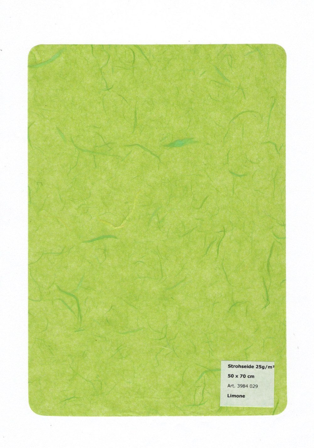 HobbyFun Zeichenpapier STYLO Strohseide 25 g/m² 50x70cm, 1 Bogen Limone