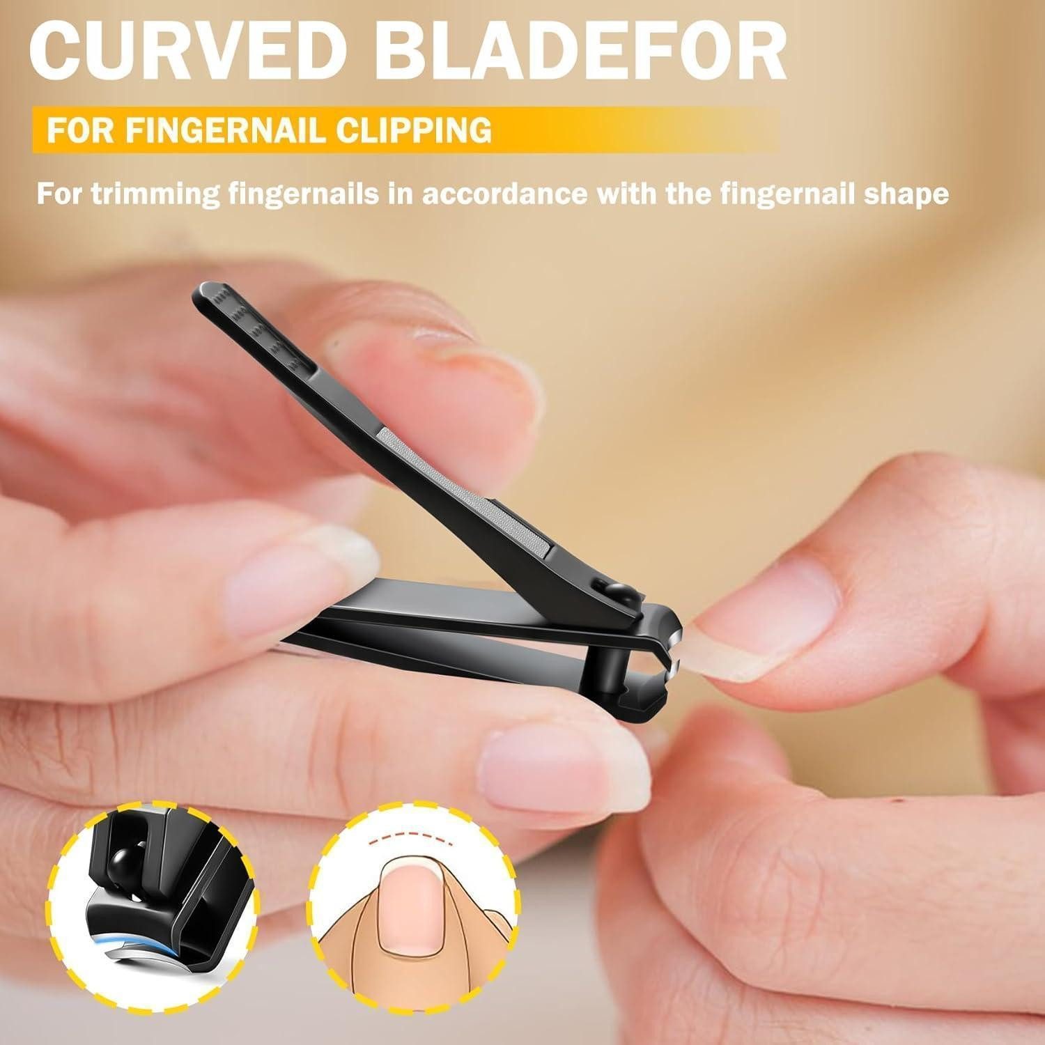 LuxusKollektion Nagelknipser Nagelknipser Set für dicke Nägel, Edelstahl, ergonomisches