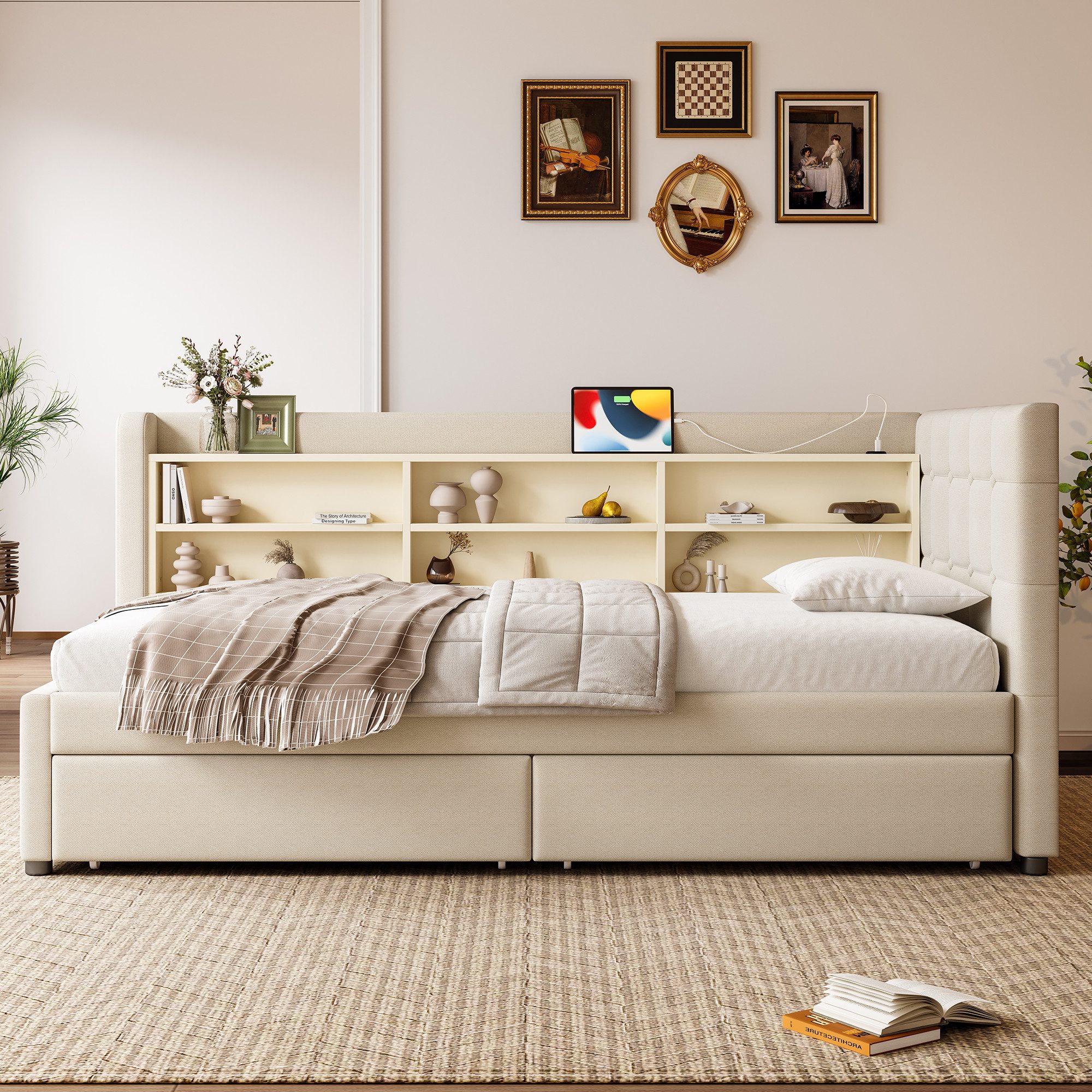 STILVORA Schlafsofa 90×200 mit Schubladen,Tagesbett Daybett günstig online kaufen