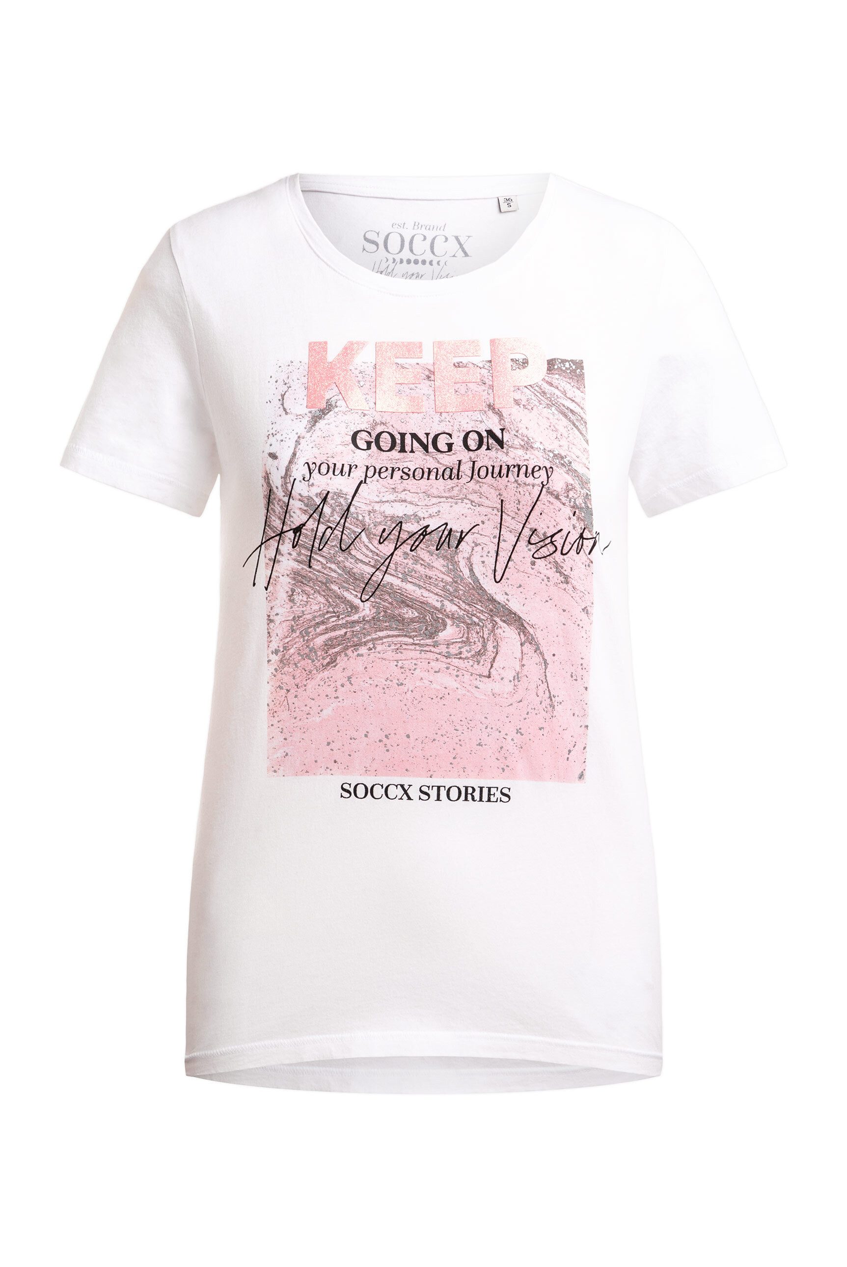 SOCCX Rundhalsshirt aus Baumwolle günstig online kaufen