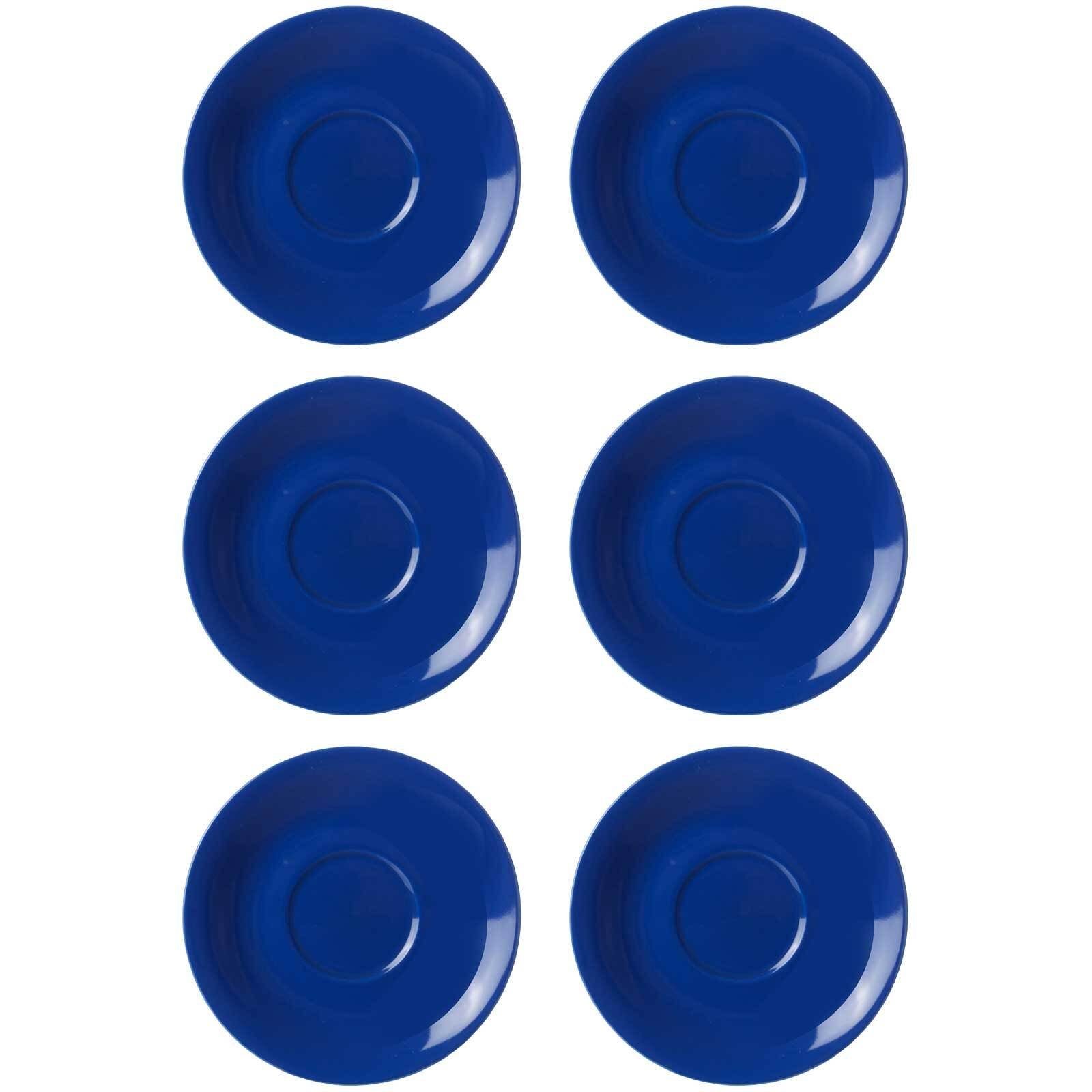 Ritzenhoff & Breker Untertasse Doppio Jumbountertassen ø 17.0 cm 6er Set, (6 St) Indigo Blau