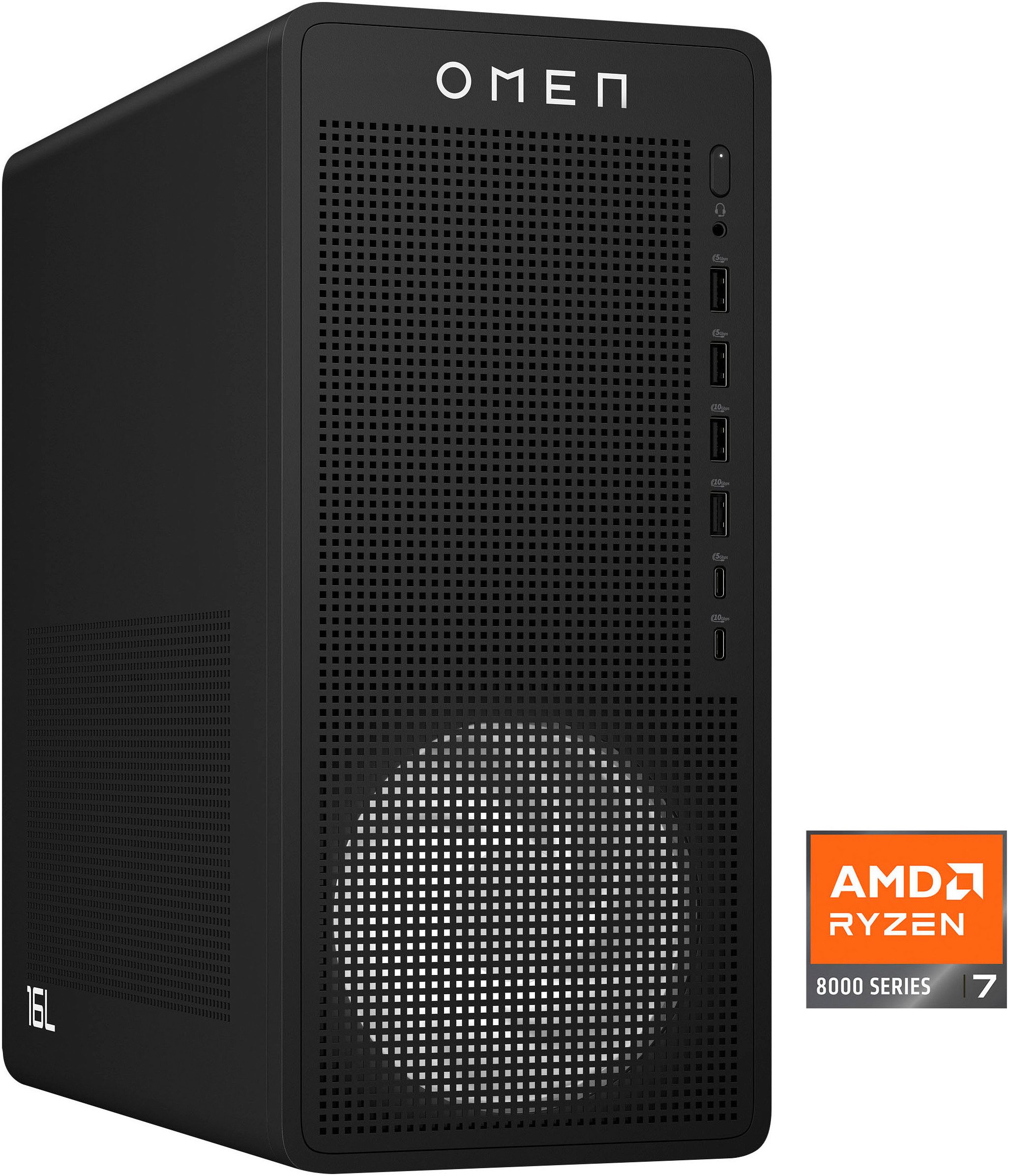 HP OMEN 16L TG03-0271ng Gaming-PC (AMD Ryzen 7 8700F, GeForce RTX 5060, 16 GB RAM, 512 GB SSD, Luftkühlung)