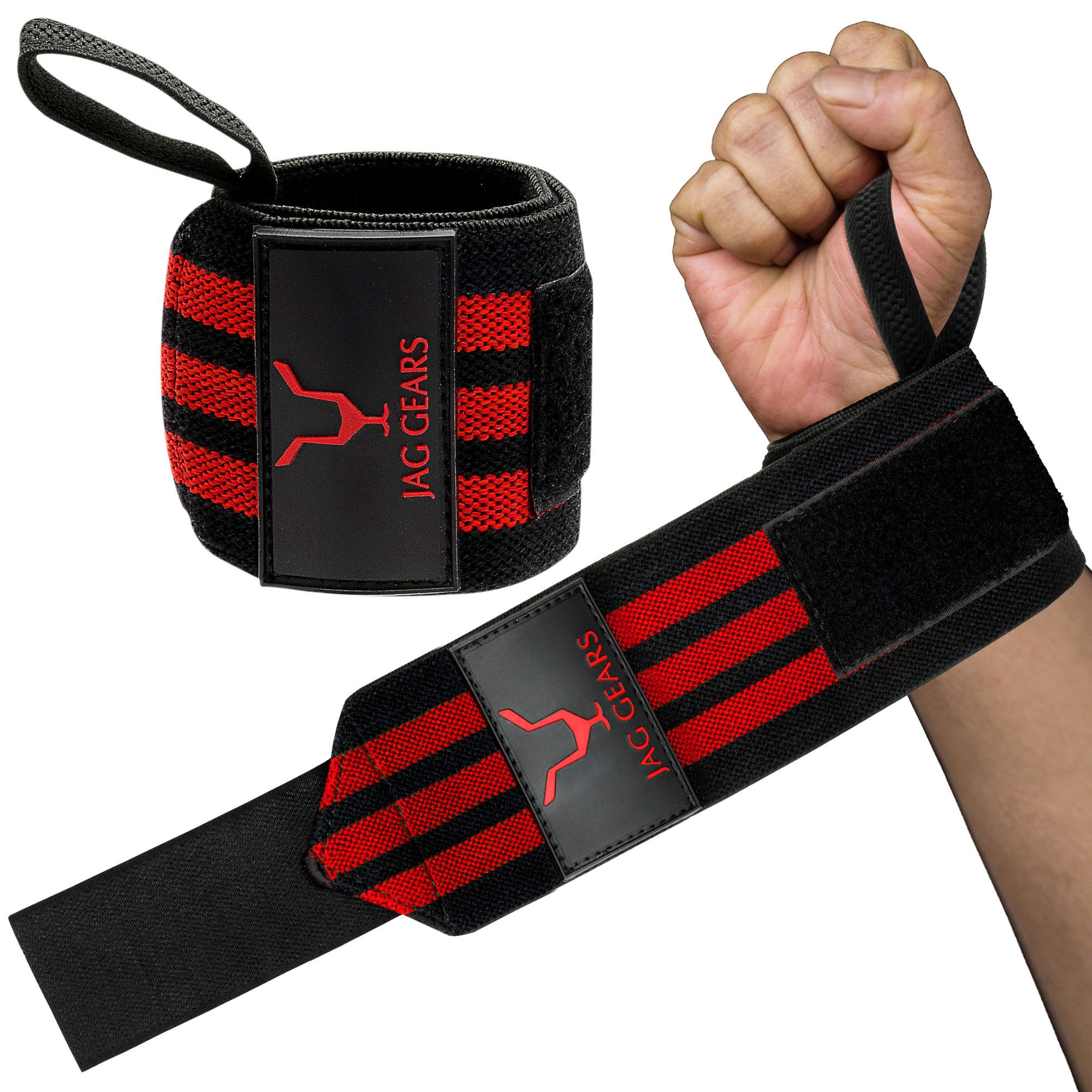 JAG GEARS Handbandage Handgelenkstütze, verstellbarer Handgelenkbandagegurt mit Daumenstütze (1 pair), Sport Gewichtheben Bodybuilding Klimmzüge Krafttraining Workout etc