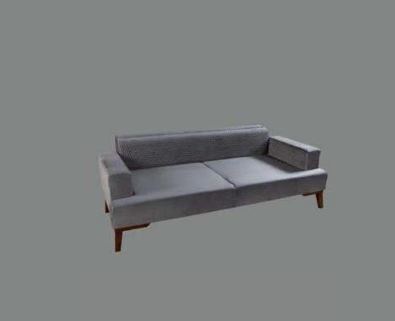 JVmoebel Europe Moderne 3+3+1 Sitzer in Made Couchen, Sofagarnitur Grün-Graue Sofa Set Luxus