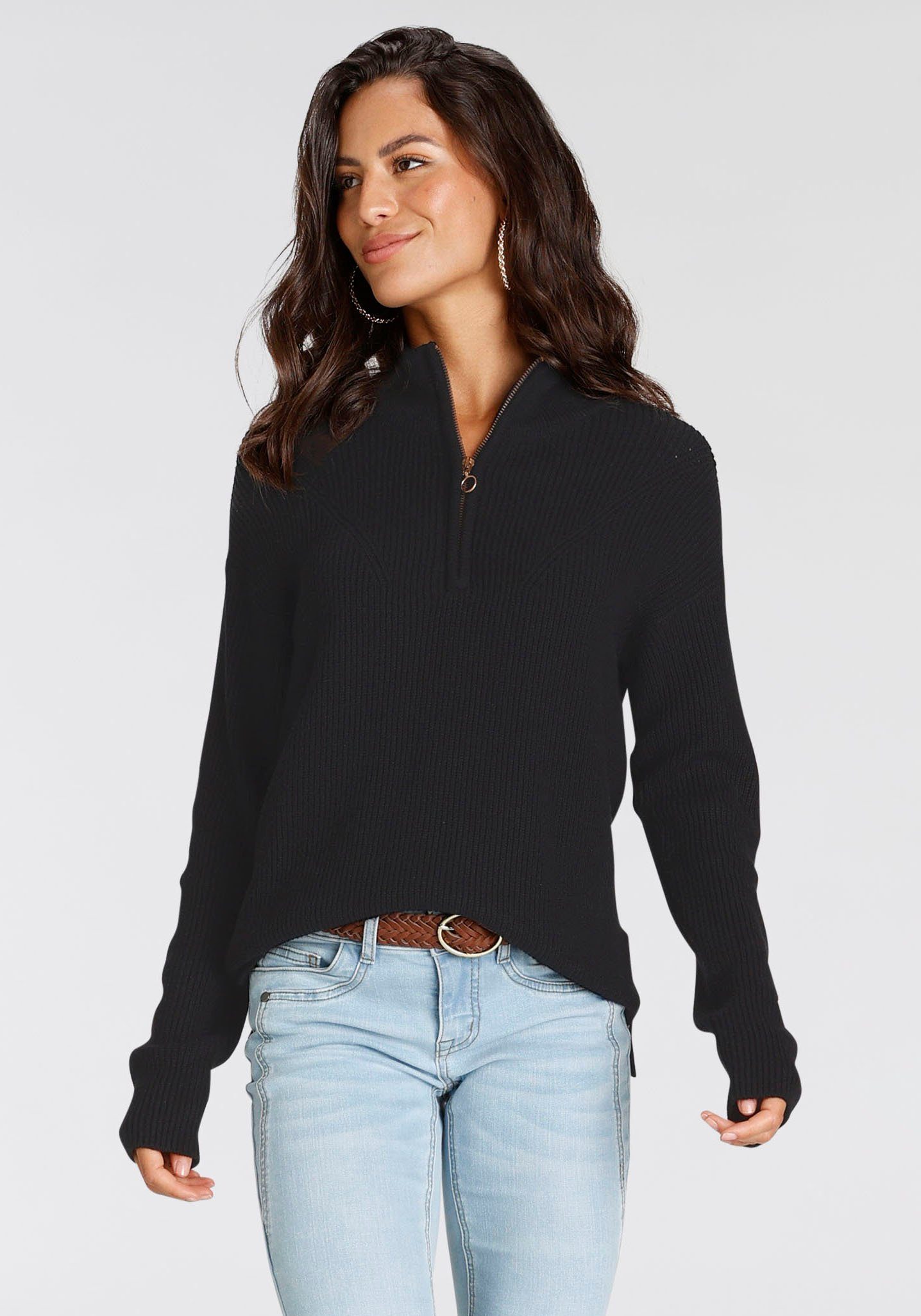 Laura Scott Troyer kuscheliger Winterstrick, aus weicher Viskosemischung günstig online kaufen