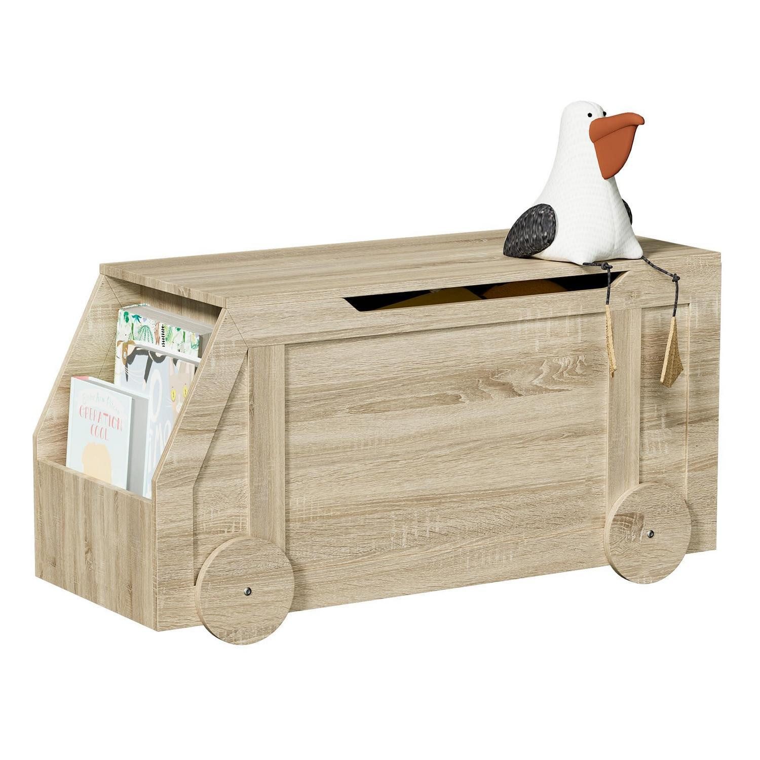 LuxusKollektion Truhenbank NACHES Sitzbank mit Stauraum Kinderzimmer Natur (1-St)