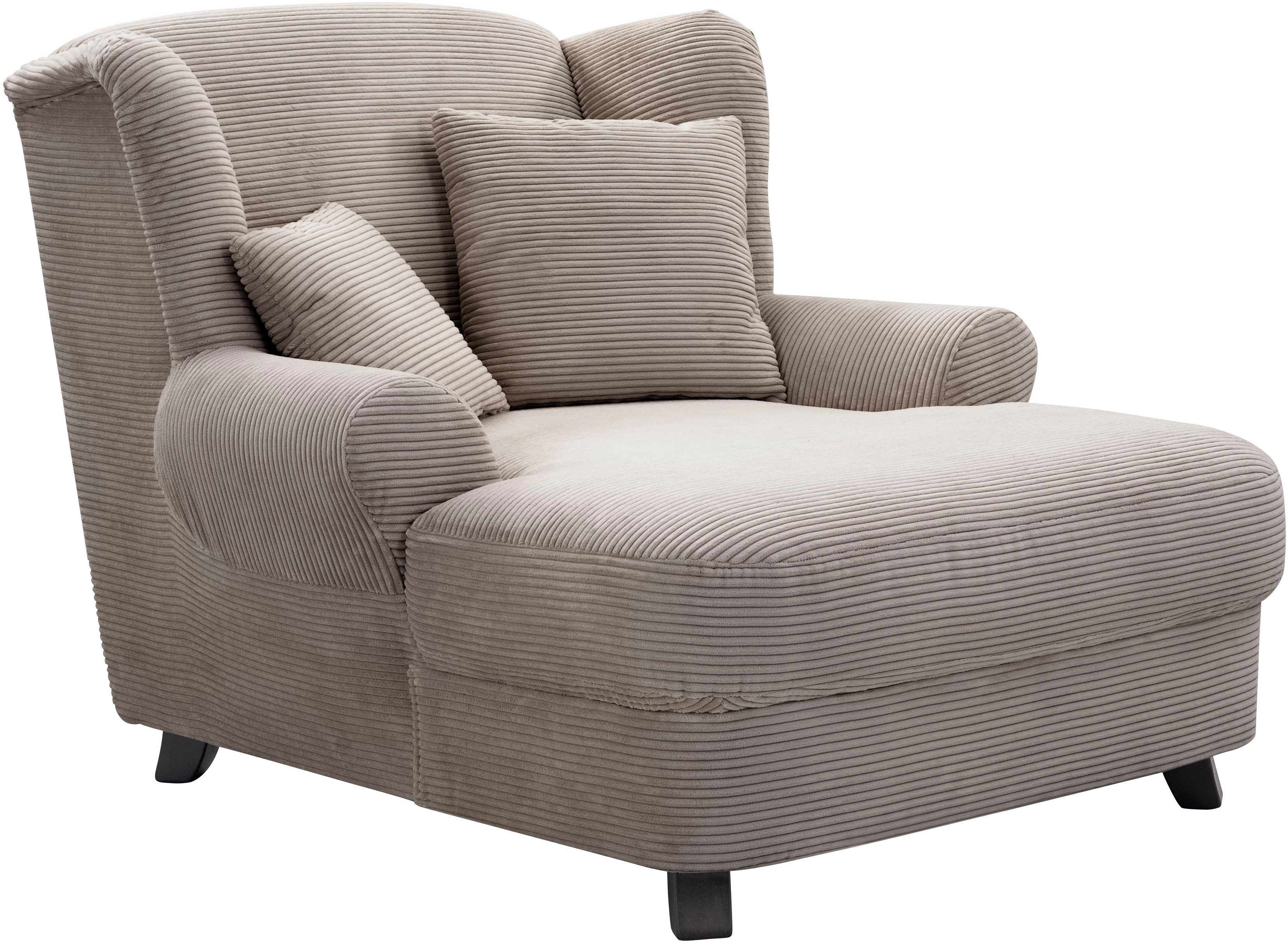Home affaire XXL-Sessel Oase, B: 120 cm, Sitzhöhe: 50 cm - OTTO. Verlässliche Qualität., mit 2 Zierkissen & Massivholzfüße