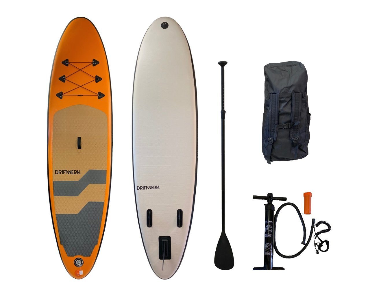 Paddle Paddling Up Board SUP-Board Paddel, Reparatur-Set, Allroundboard, Board Orange / stand Ventilschlüssel) aufblasbar, Pumpe, Transportsack, (mit Set Driftwerk