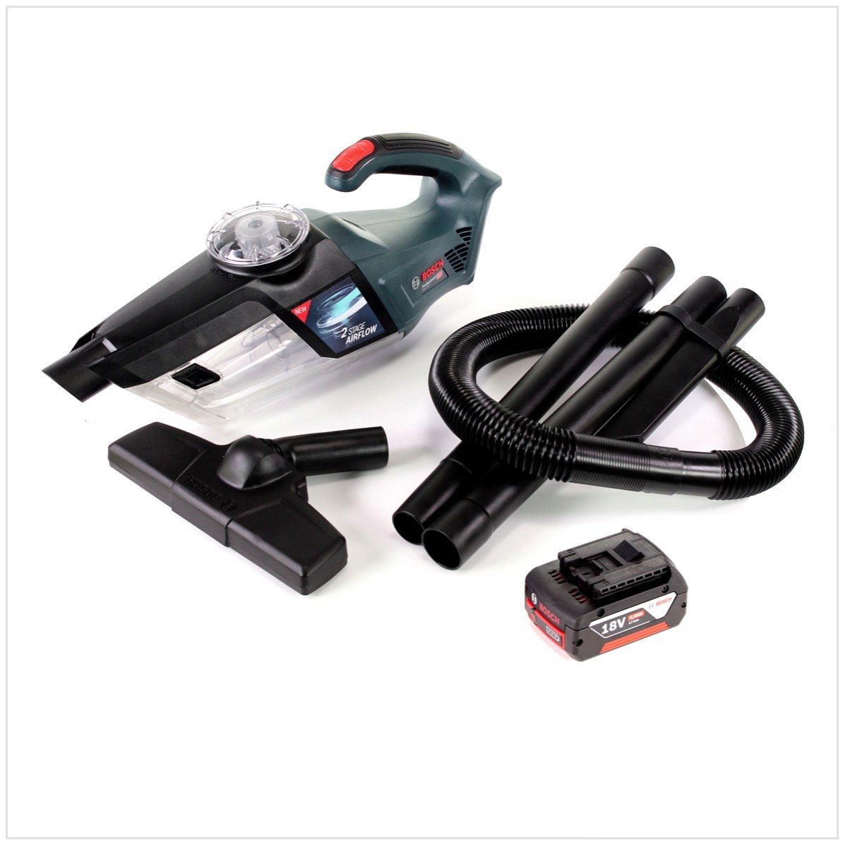 Bosch Professional Akku-Handstaubsauger GAS 18V-1 Professional Li-Ion Akku Staubsauger Hand Sauger + 1x GBA
