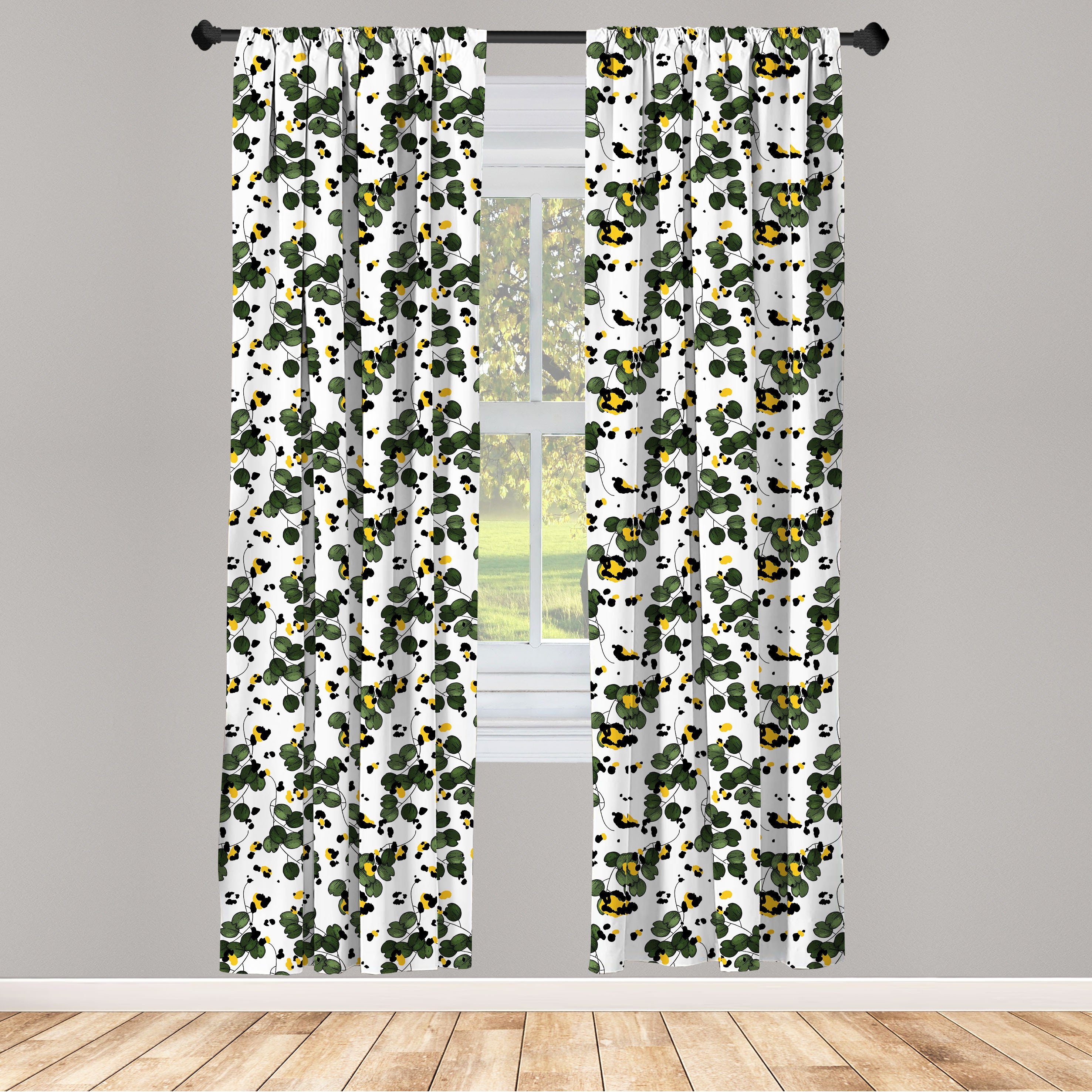 Abstrakt Spots Dekor, Microfaser, Vorhang und handgemachte Gardine Wohnzimmer Pflanzen für Schlafzimmer Abakuhaus,