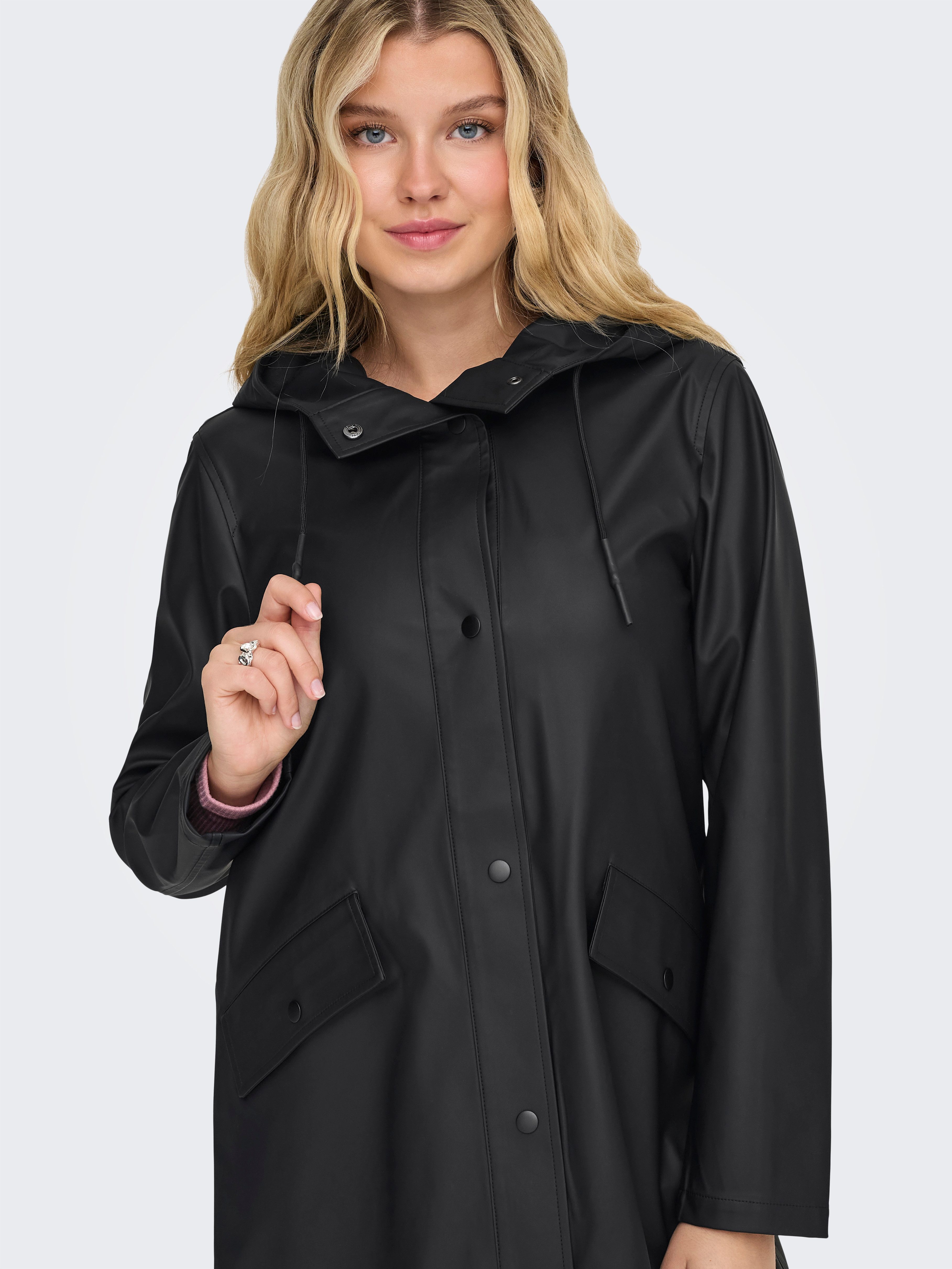 ONLY Kurzmantel ONLELISA RAINCOAT OTW NOOS beschichtete Qualität
